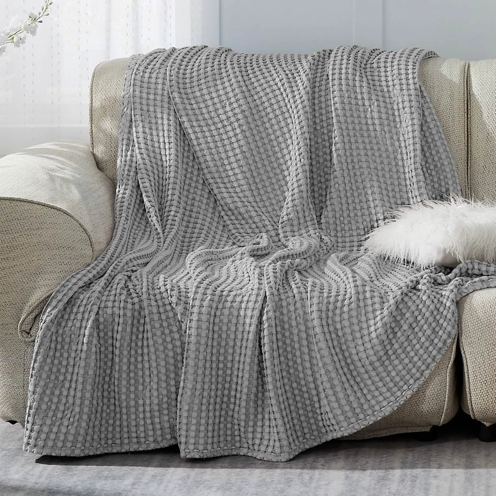 Bamboo Rayon Waffle Blanket