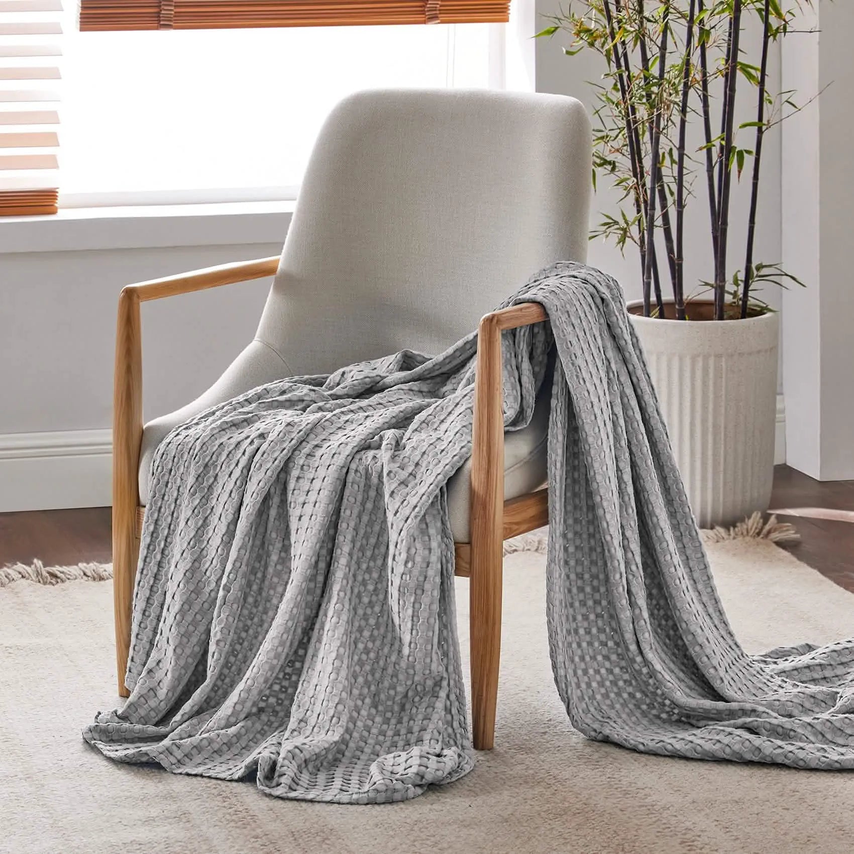 Bamboo Rayon Waffle Blanket