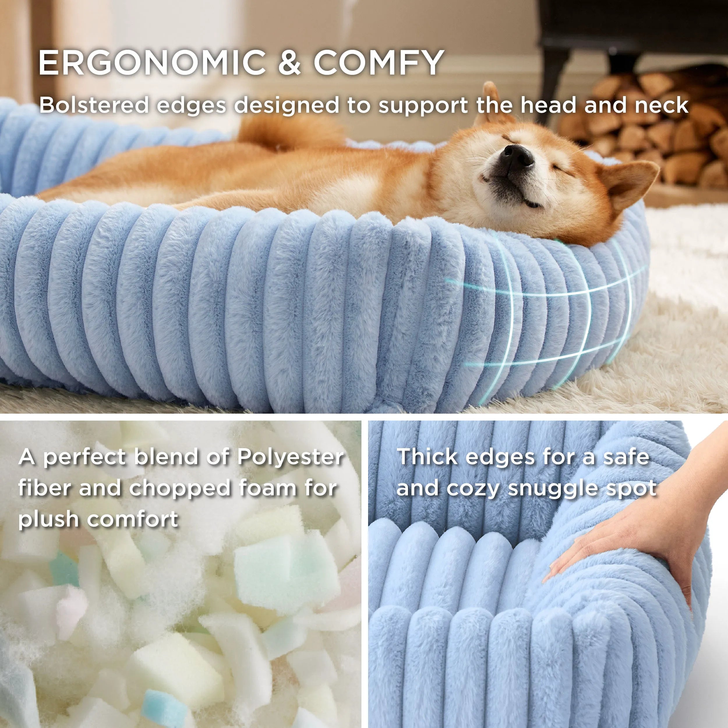 ComfyFleece™ Rectangular Dog Bed