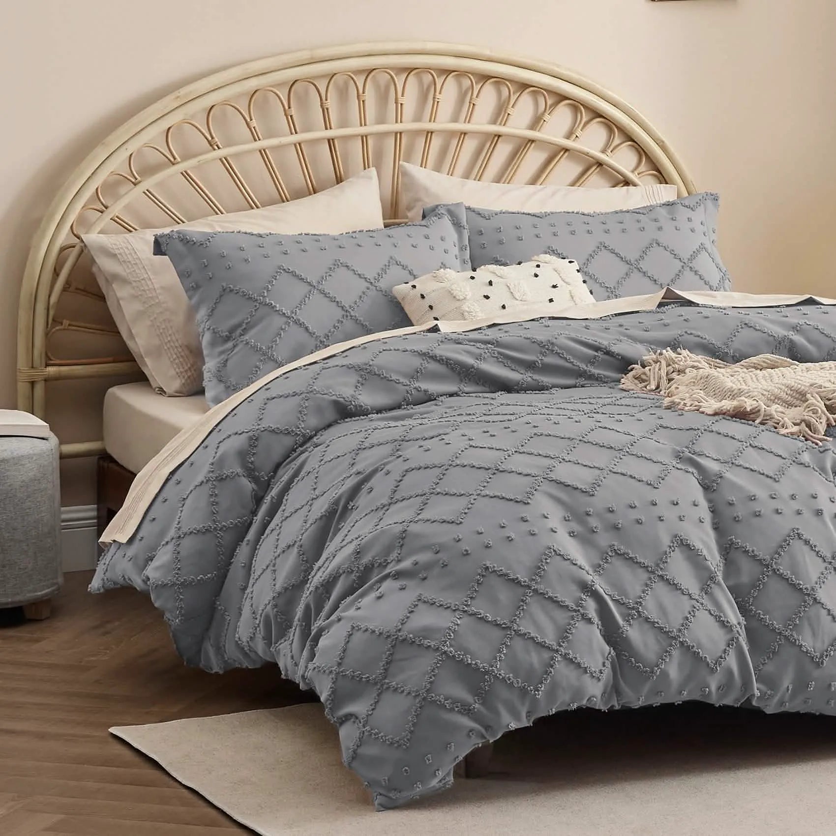 Boho Embroidery Duvet Cover Set