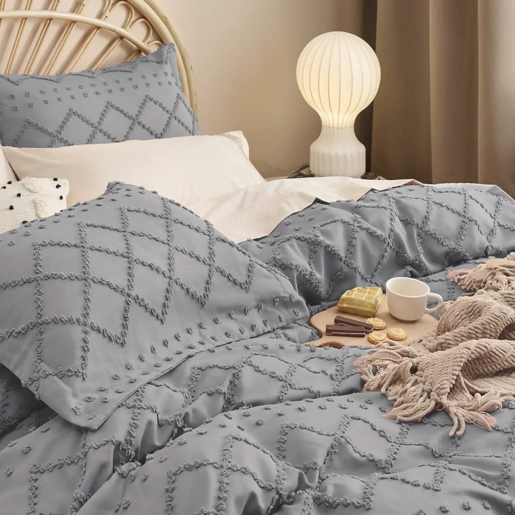 Boho Embroidery Duvet Cover Set
