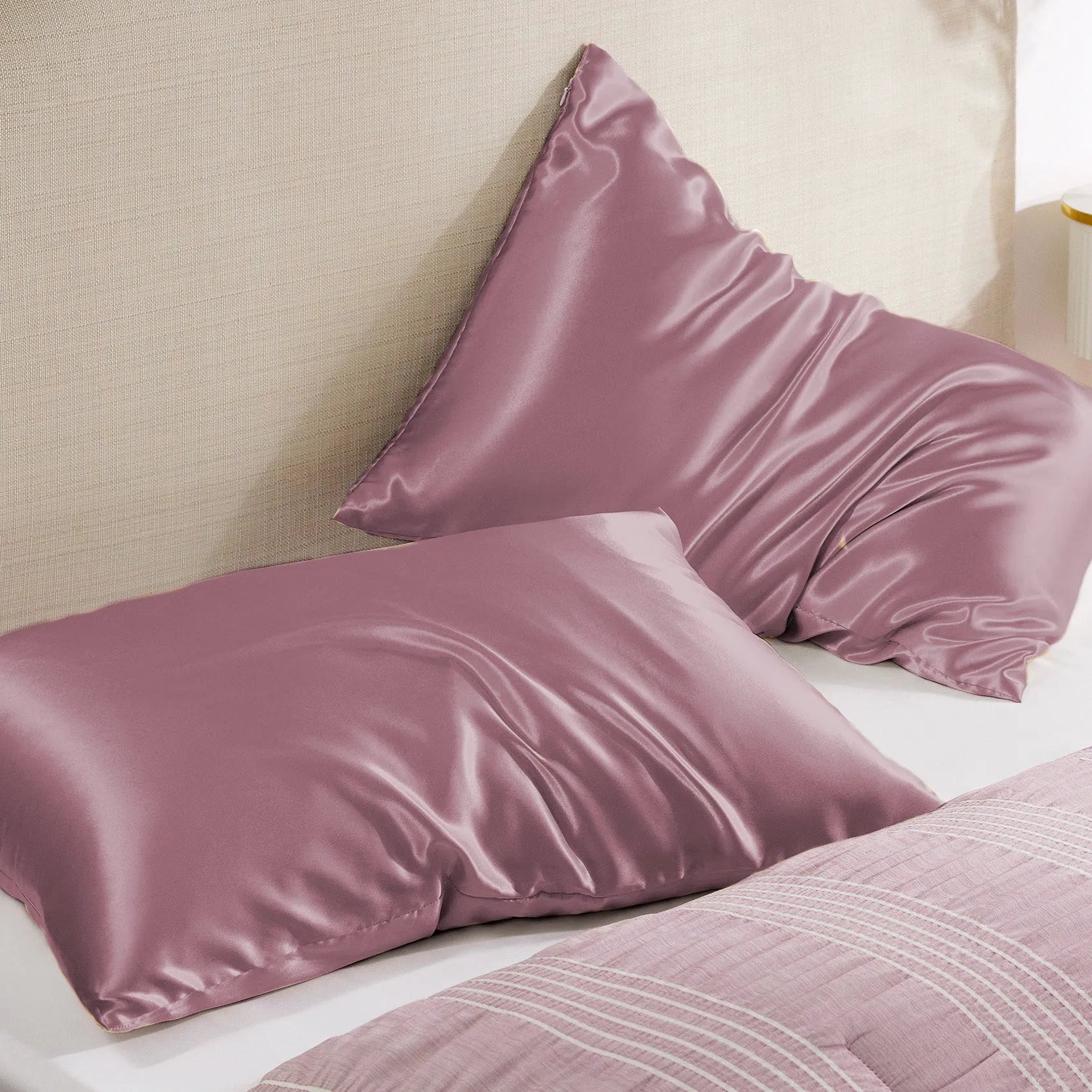 Luxurious Solid Satin Pillowcase