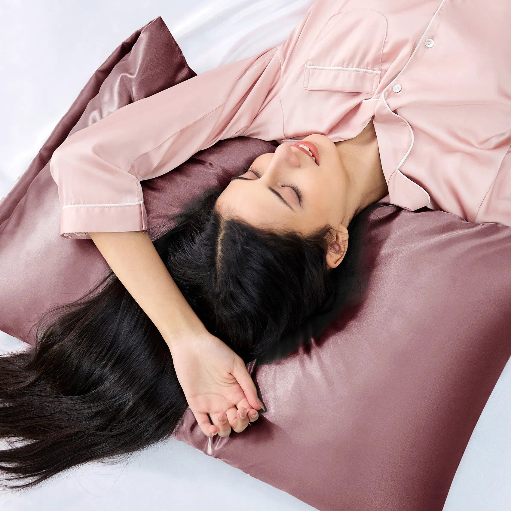 Luxurious Solid Satin Pillowcase