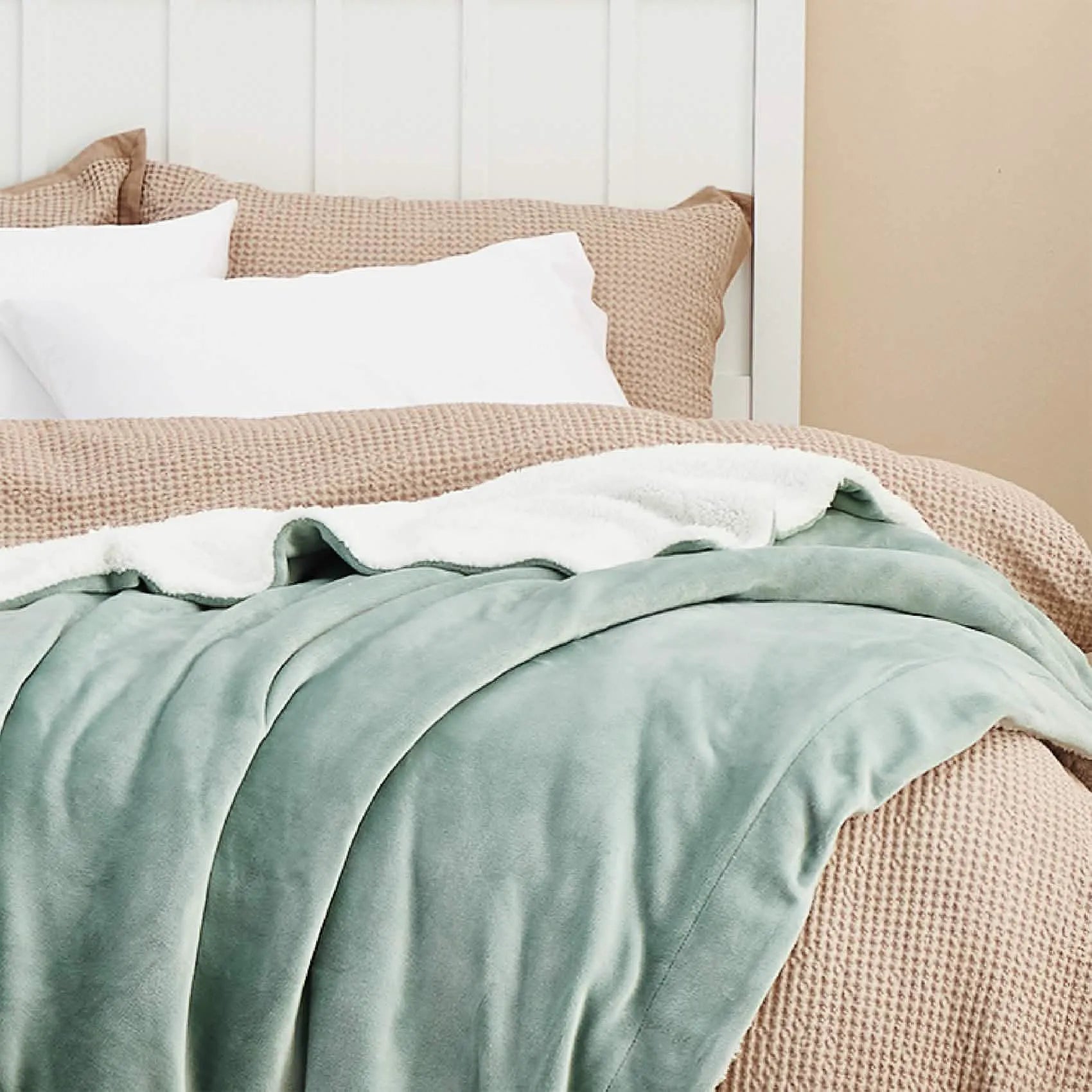 Cozy Sherpa Fleece Throw Blanket