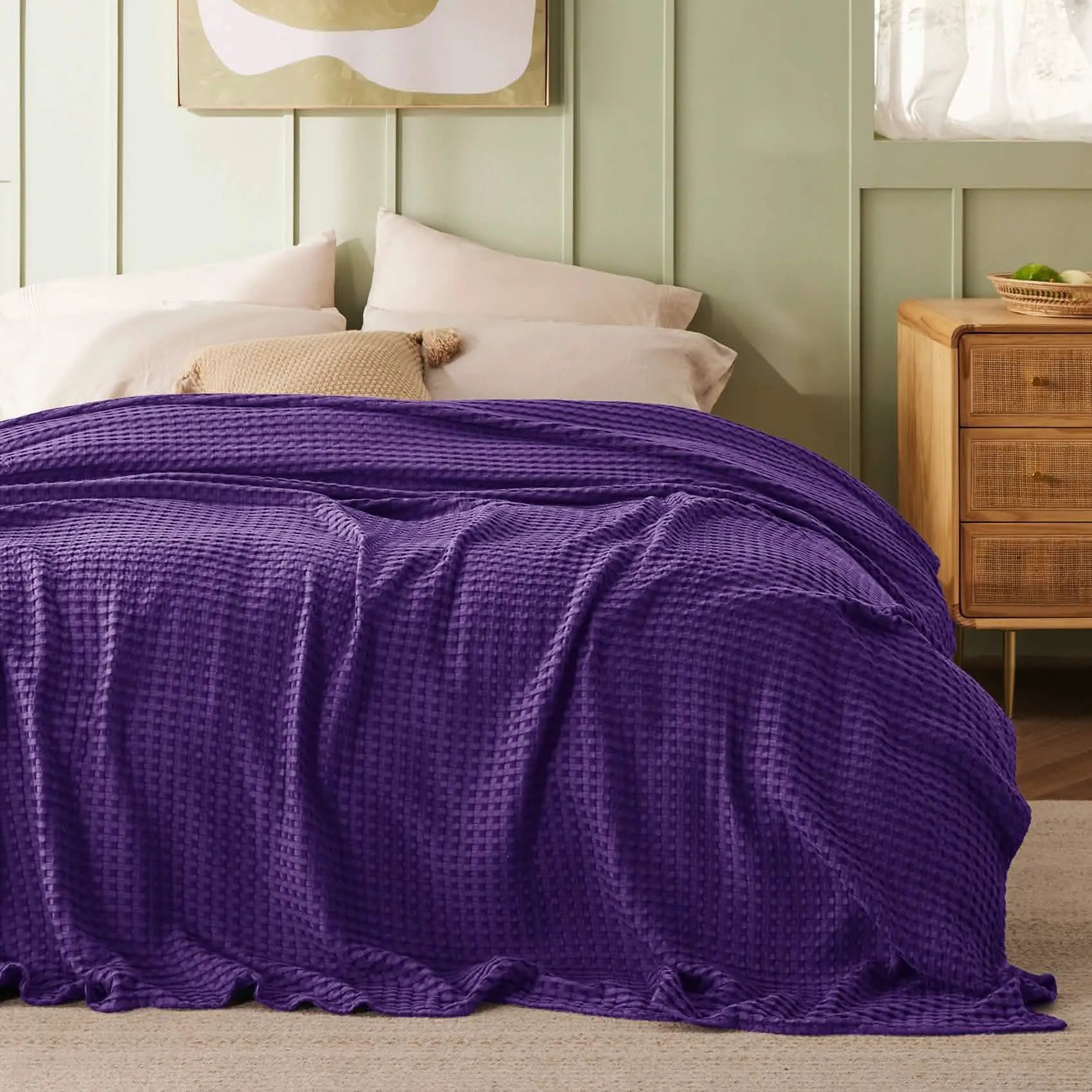 Bamboo Rayon Waffle Blanket