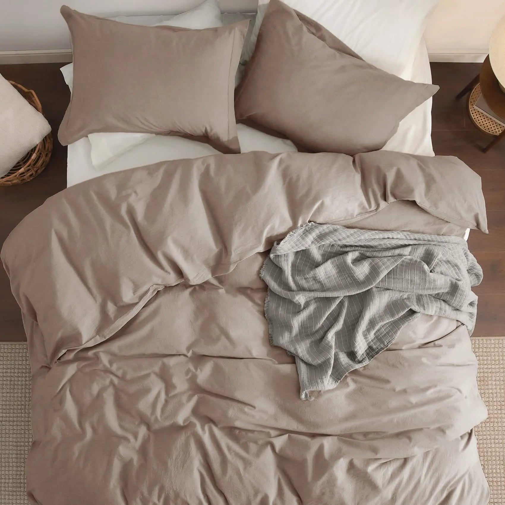 PureWoven™ Washed Cotton Duvet Cover Set