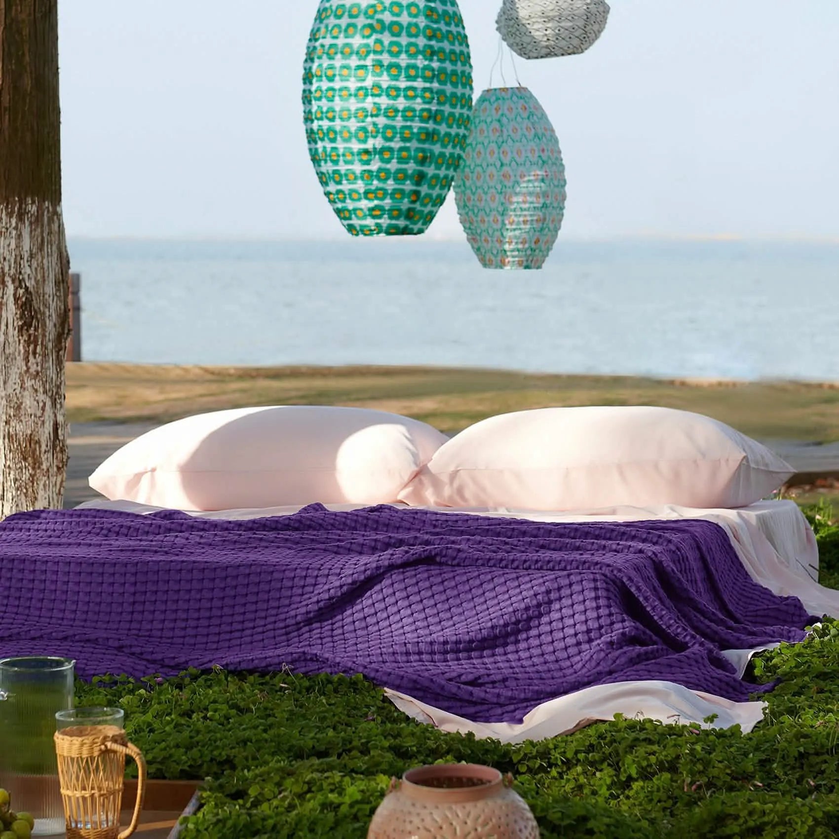 Bamboo Rayon Waffle Blanket