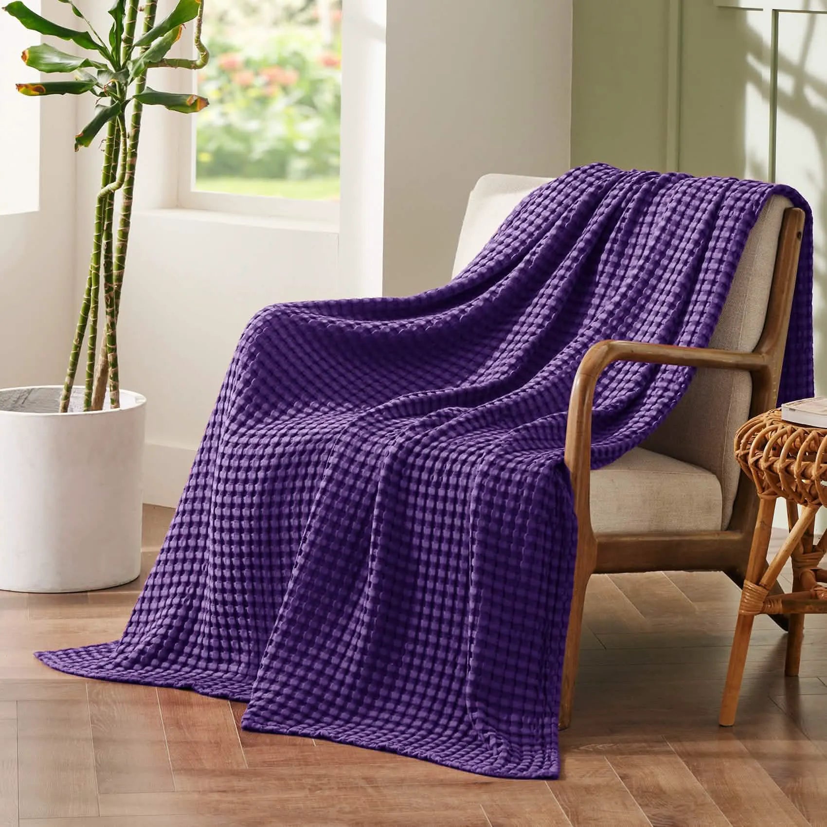 Bamboo Rayon Waffle Blanket