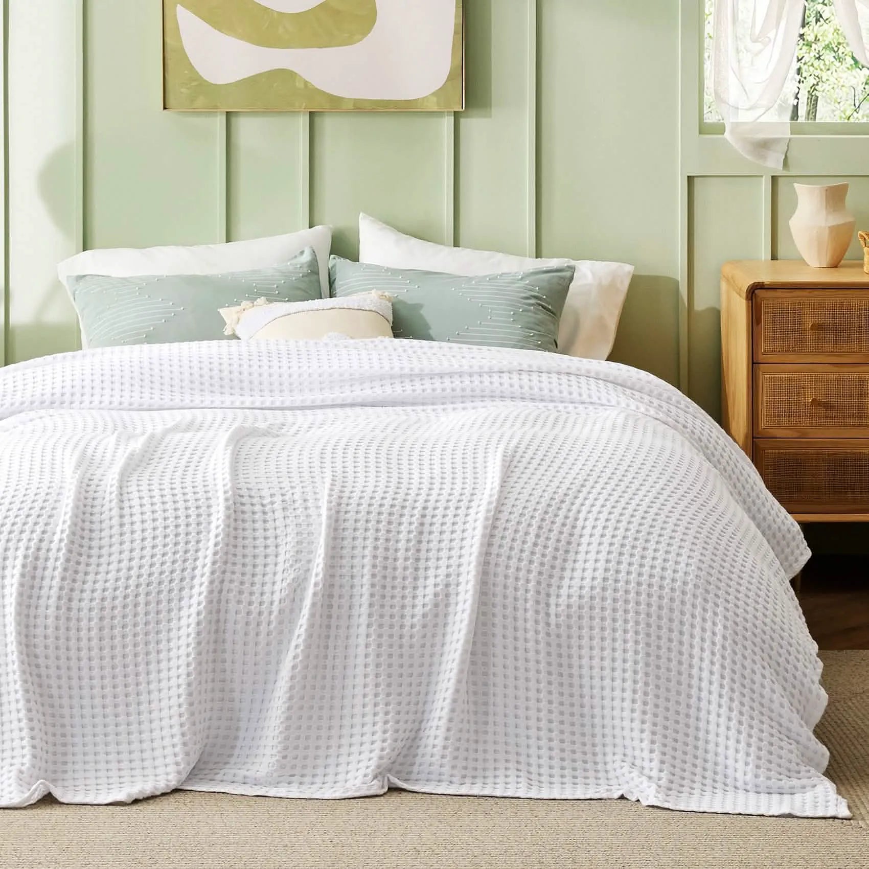 Bamboo Rayon Waffle Blanket