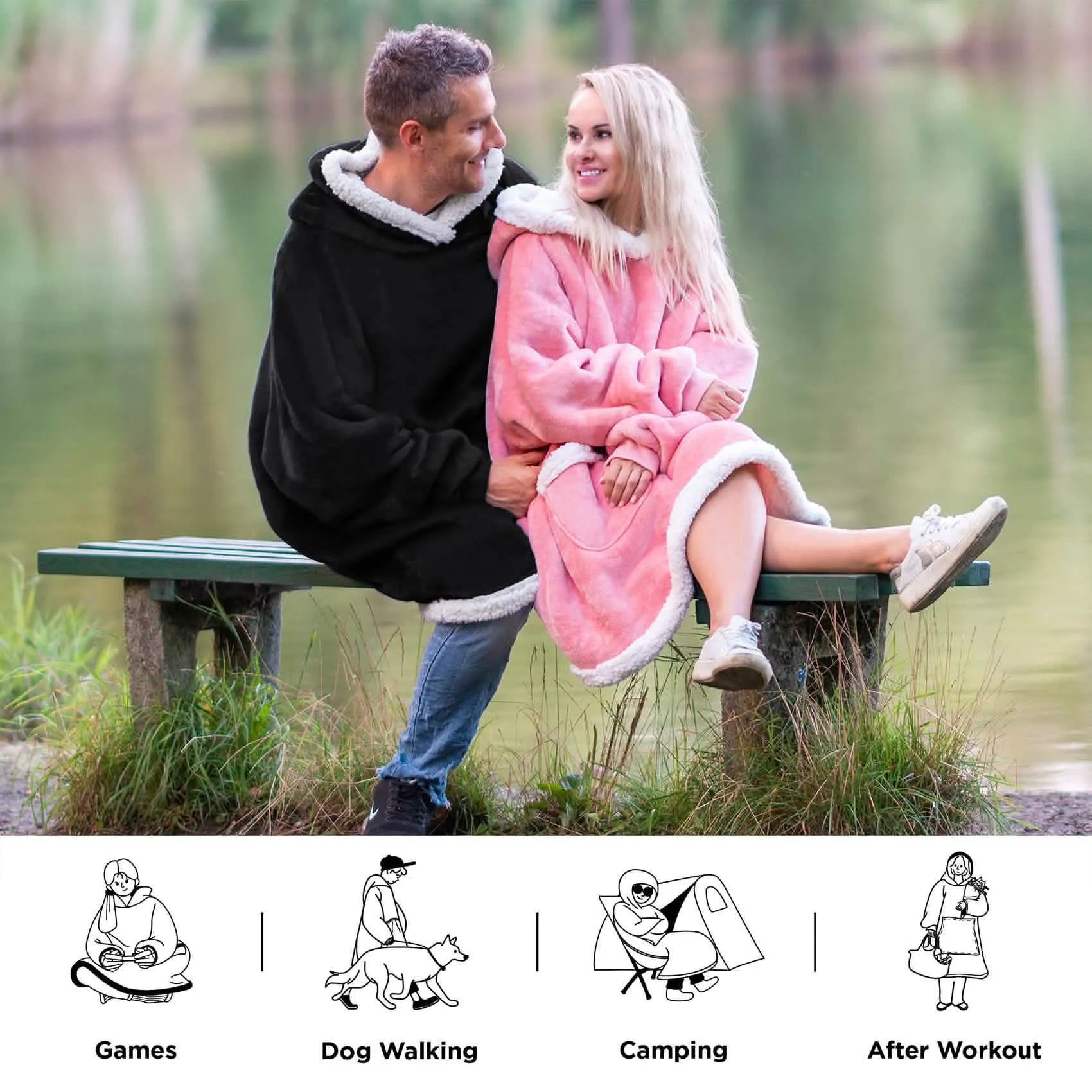 Sherpa Fleece Blanket Hoodie