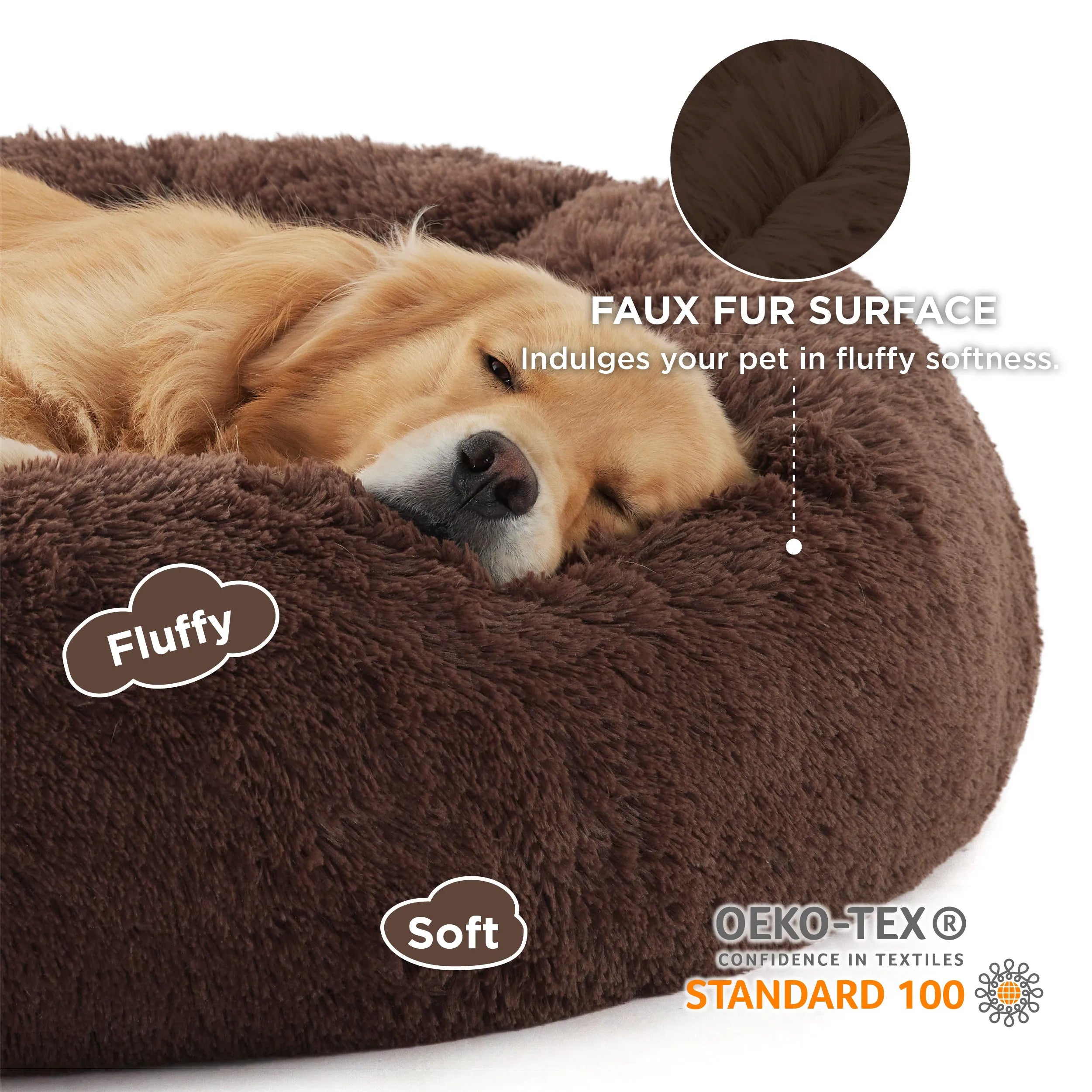 Calming Donut Bed for Pets