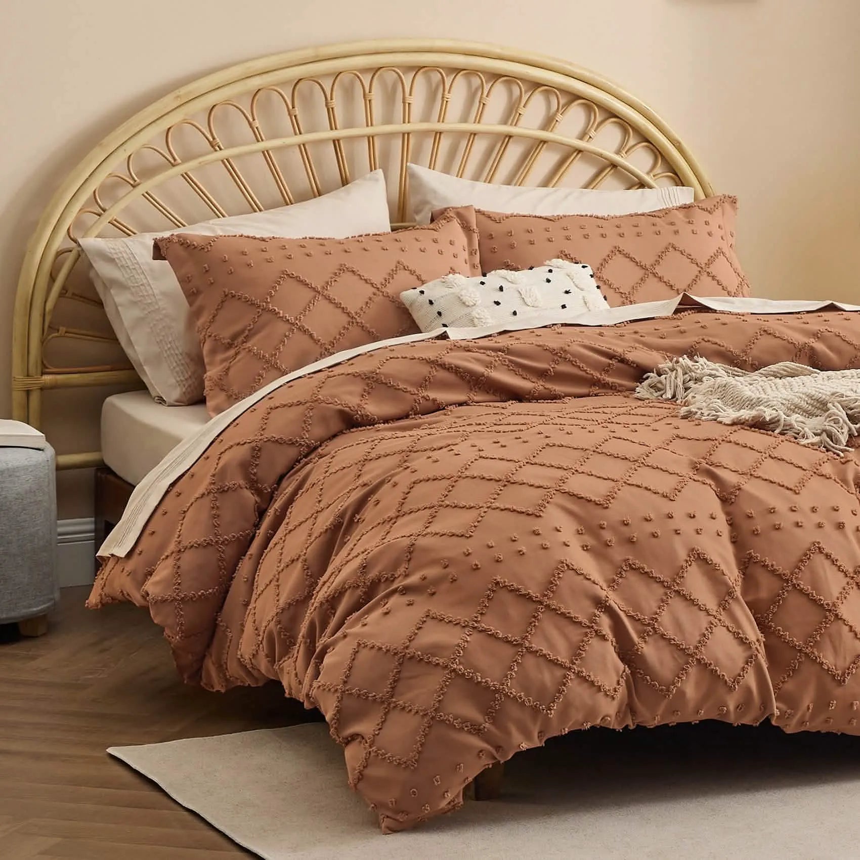 Boho Embroidery Duvet Cover Set