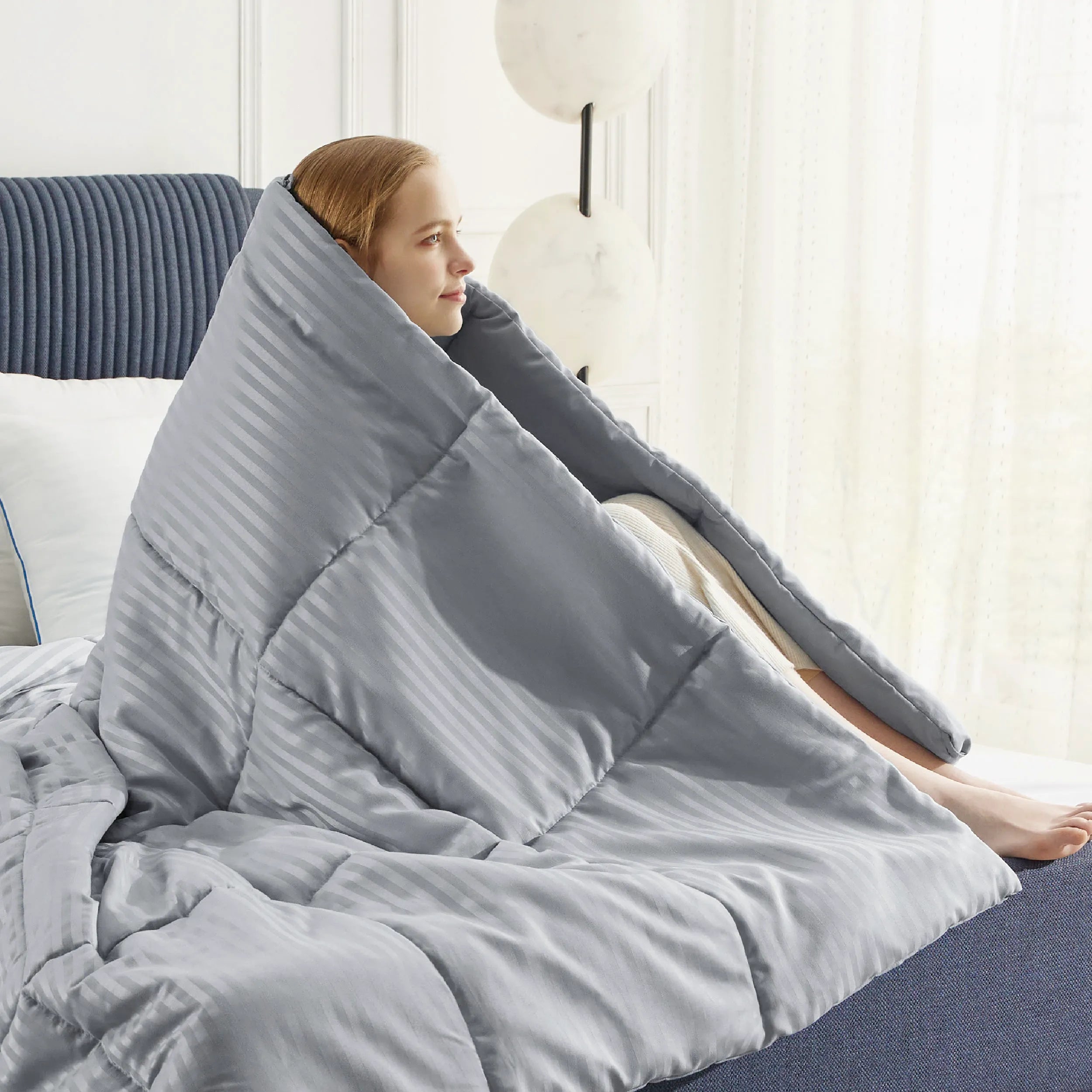Lightweight Striped Quilt
