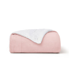 Cozy Sherpa Fleece Throw Blanket