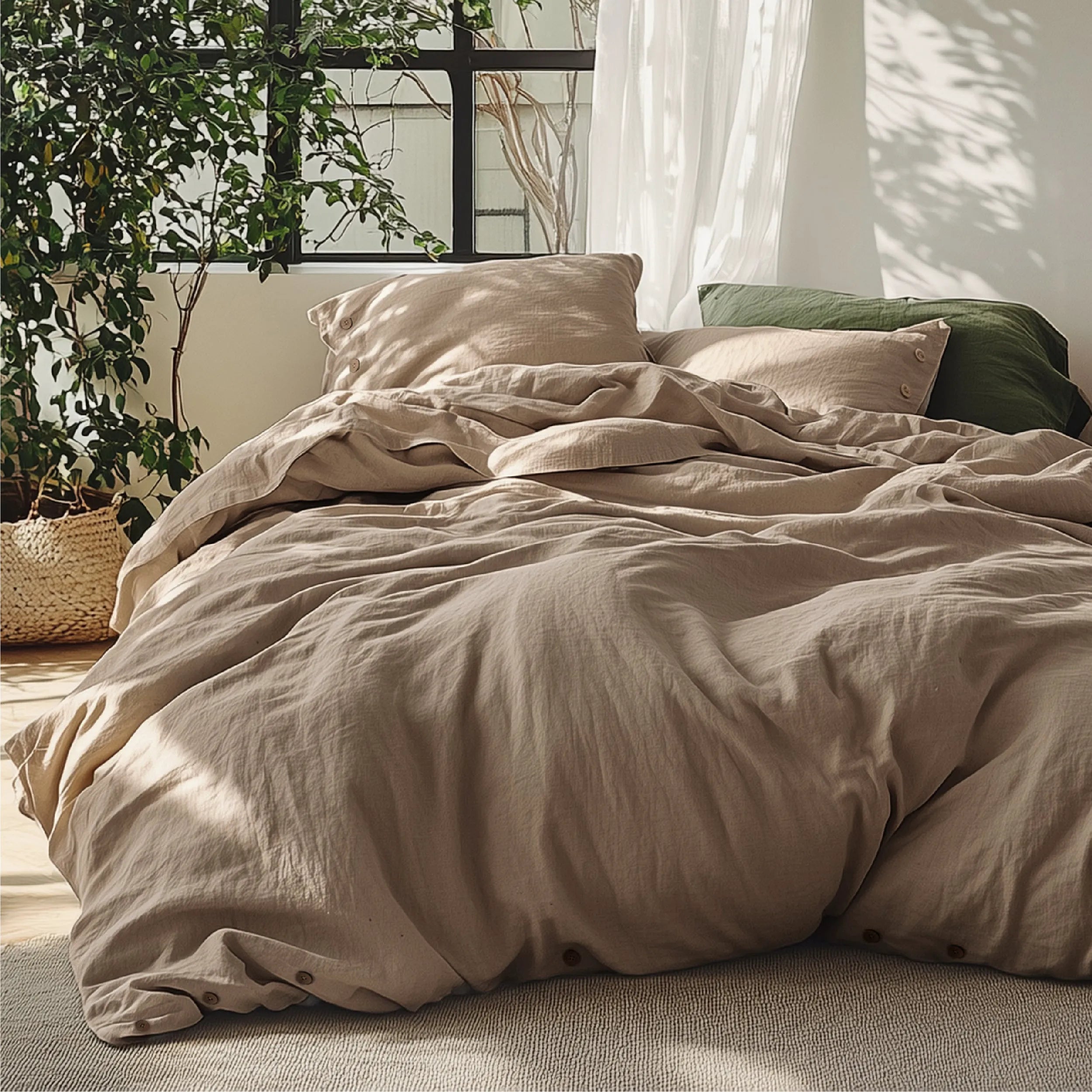 PureWoven™ Cotton-Linen Blend Duvet Cover Set