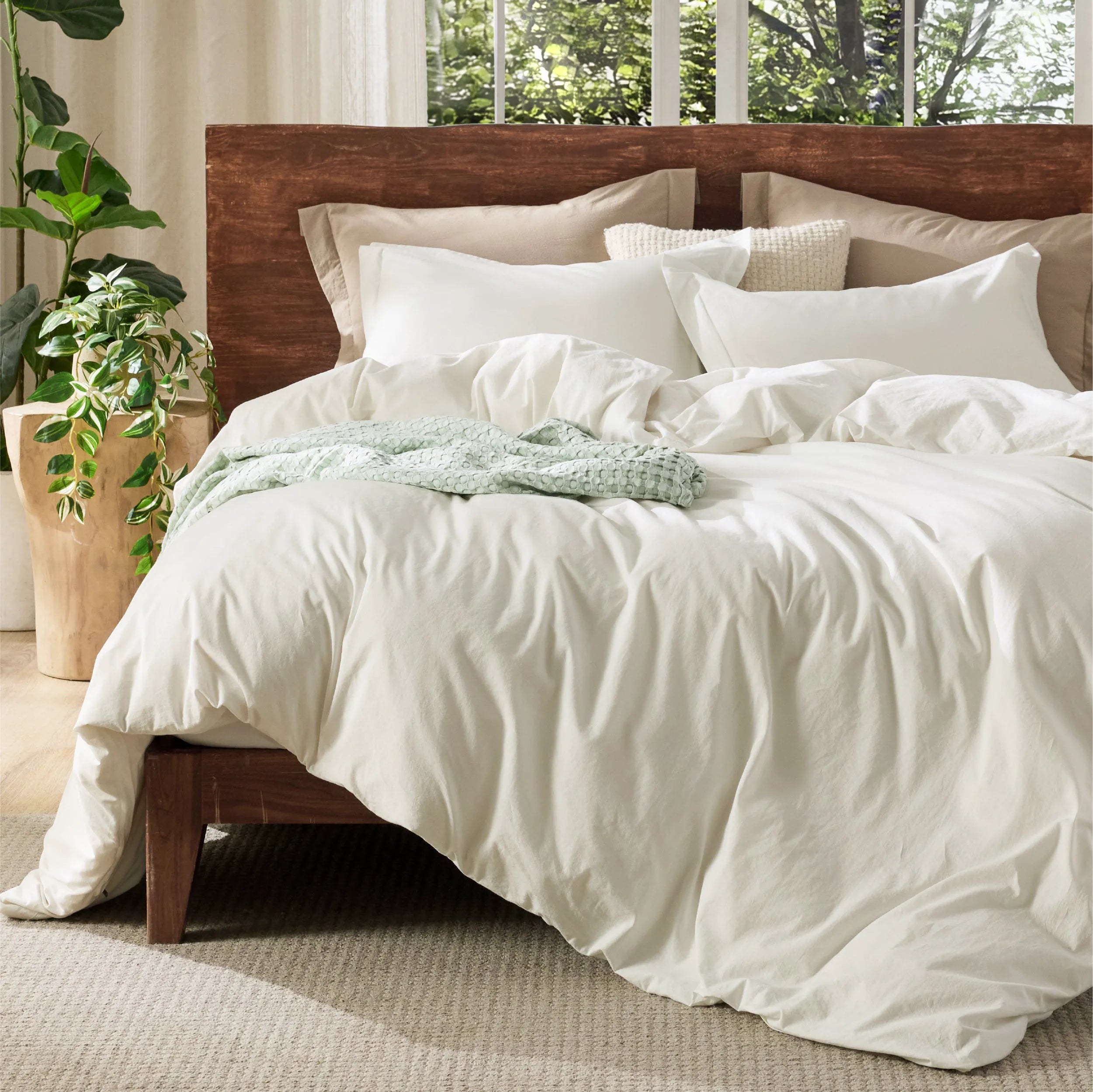 PureWoven™ Washed Cotton Duvet Cover Set