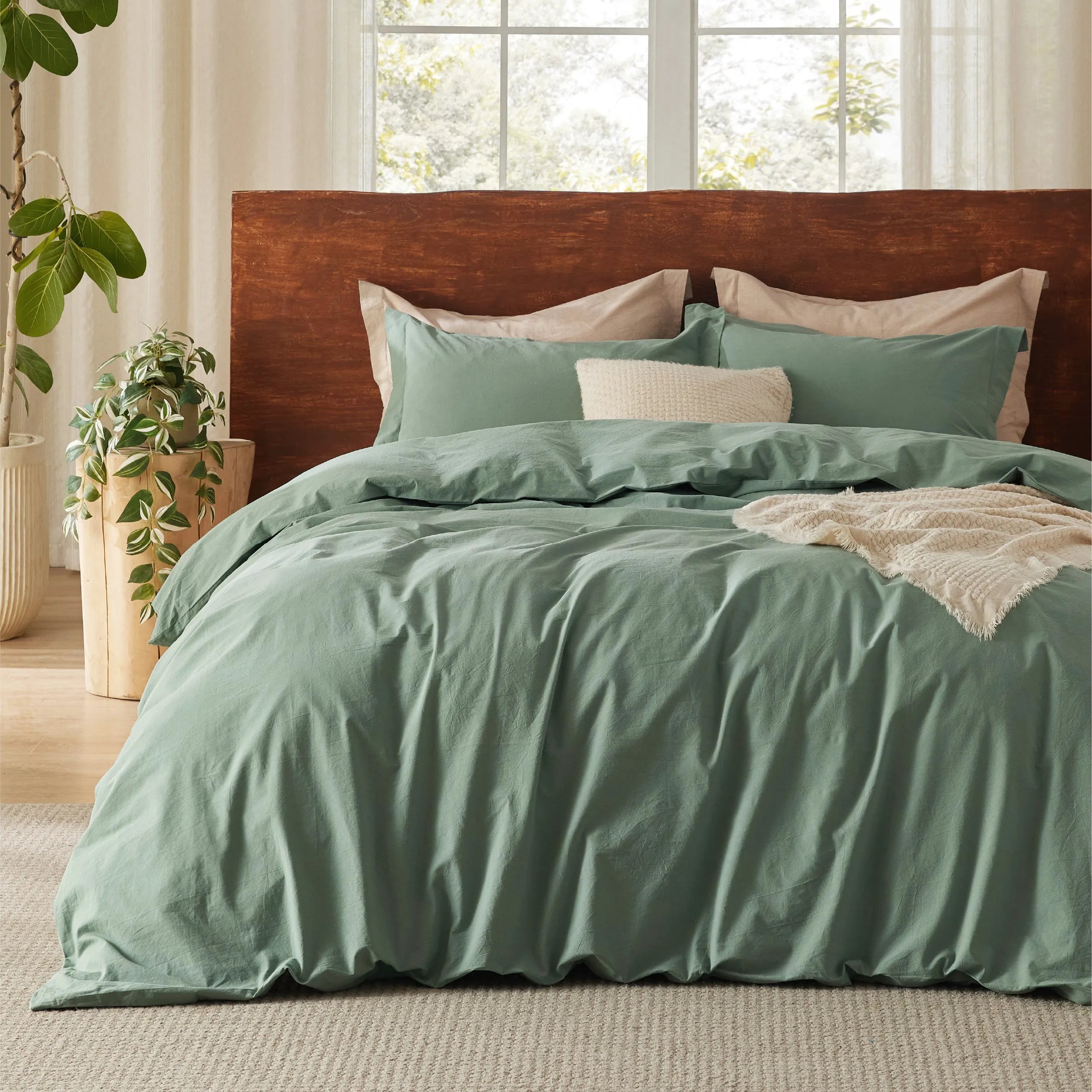 PureWoven™ Washed Cotton Duvet Cover Set
