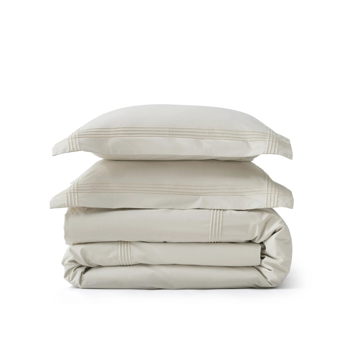 PureWoven™ Cotton Embroidered Hotel Duvet Cover Set