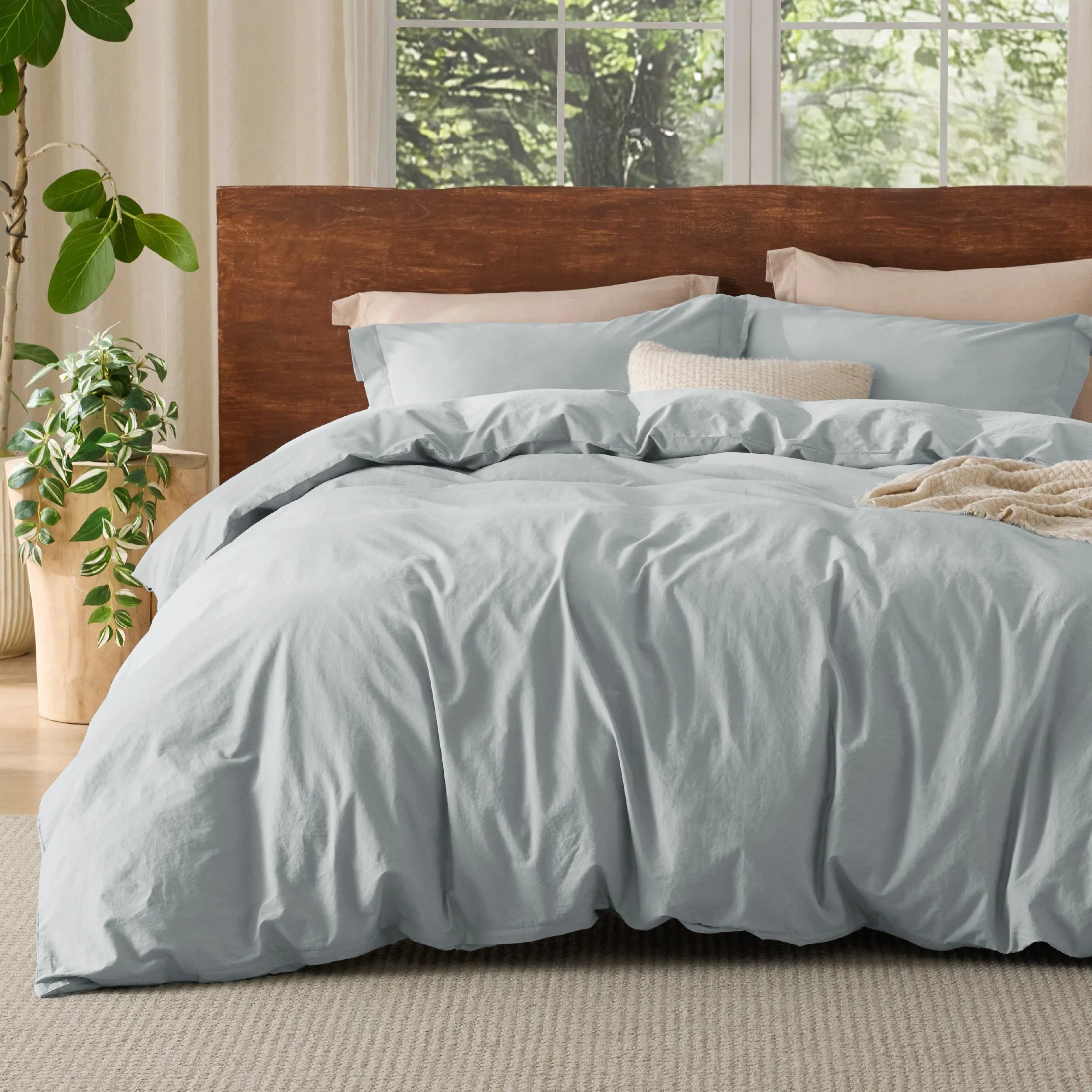 PureWoven™ Washed Cotton Duvet Cover Set