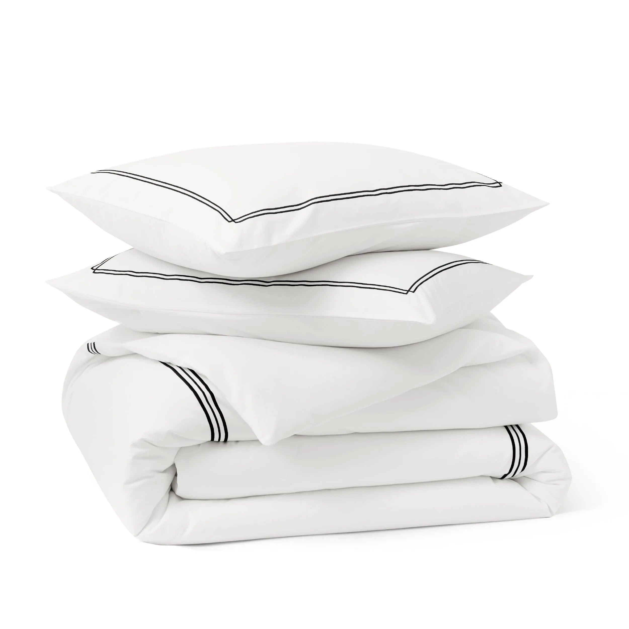 PureWoven™ Cotton Embroidered Hotel Duvet Cover Set