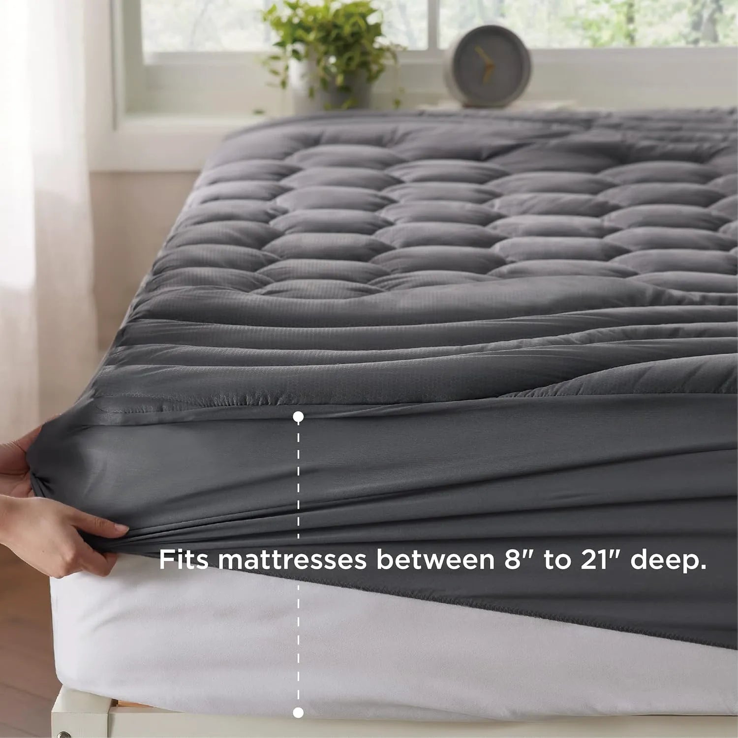 Three-Zone Quilted Mattress Pad