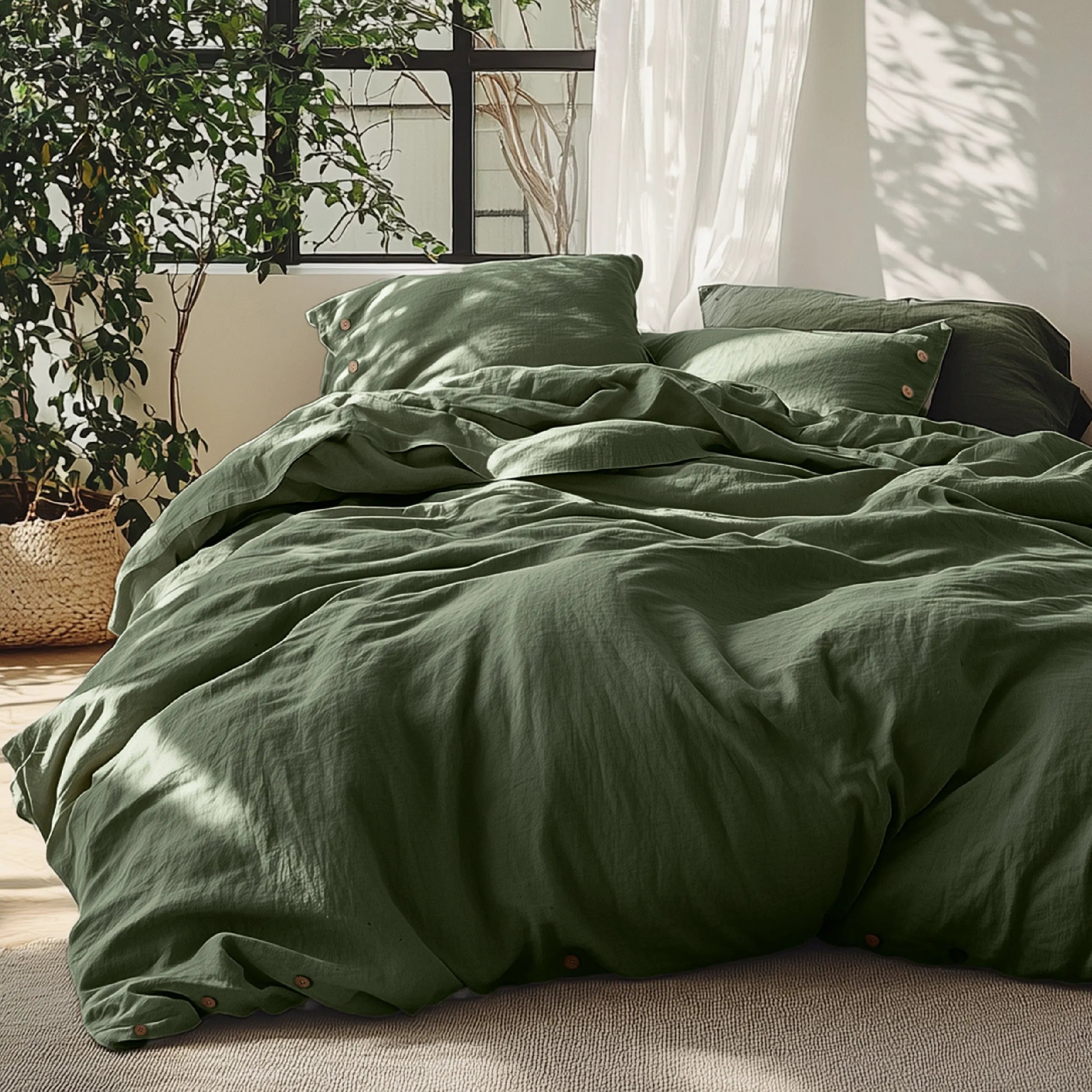 PureWoven™ Cotton-Linen Blend Duvet Cover Set