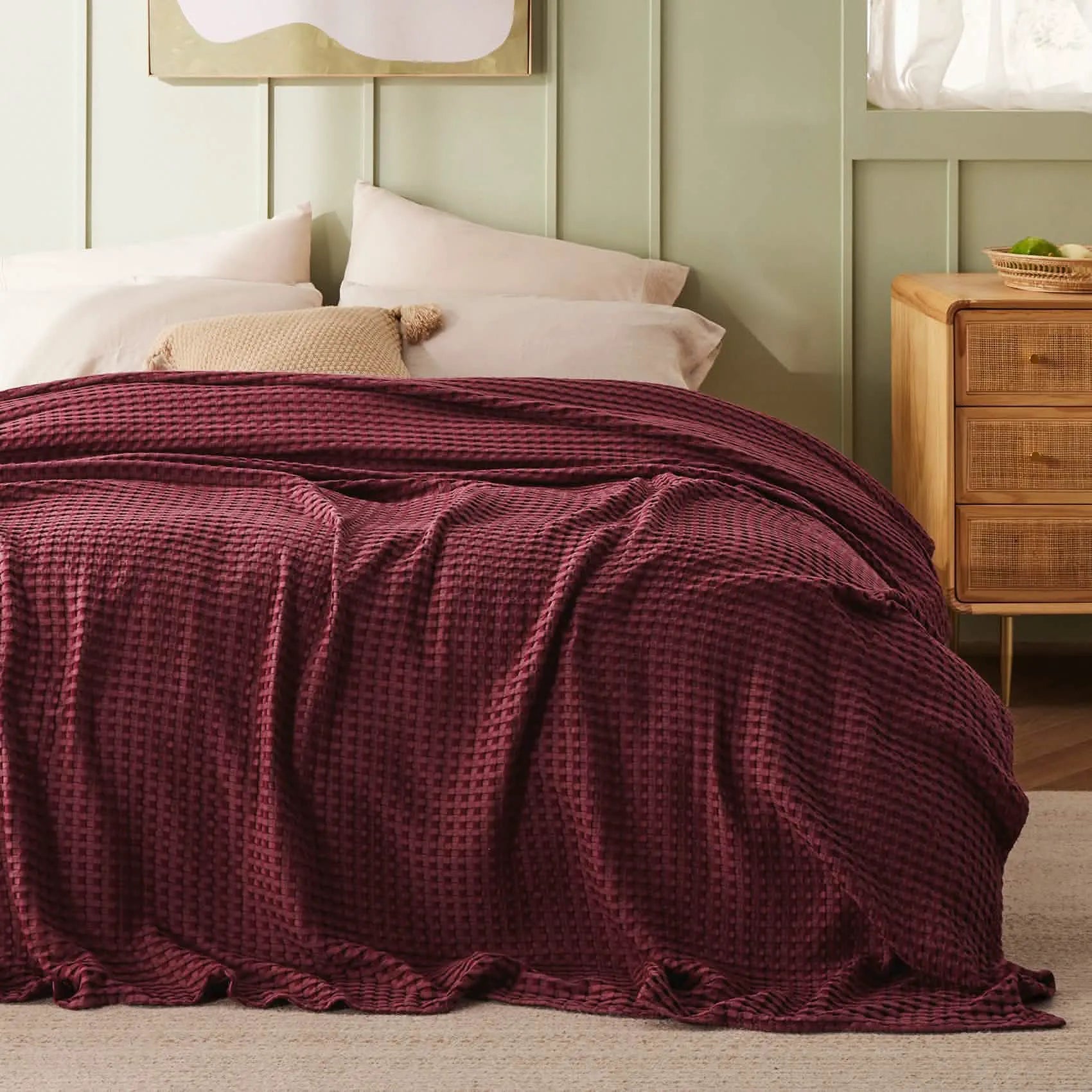 Bamboo Rayon Waffle Blanket
