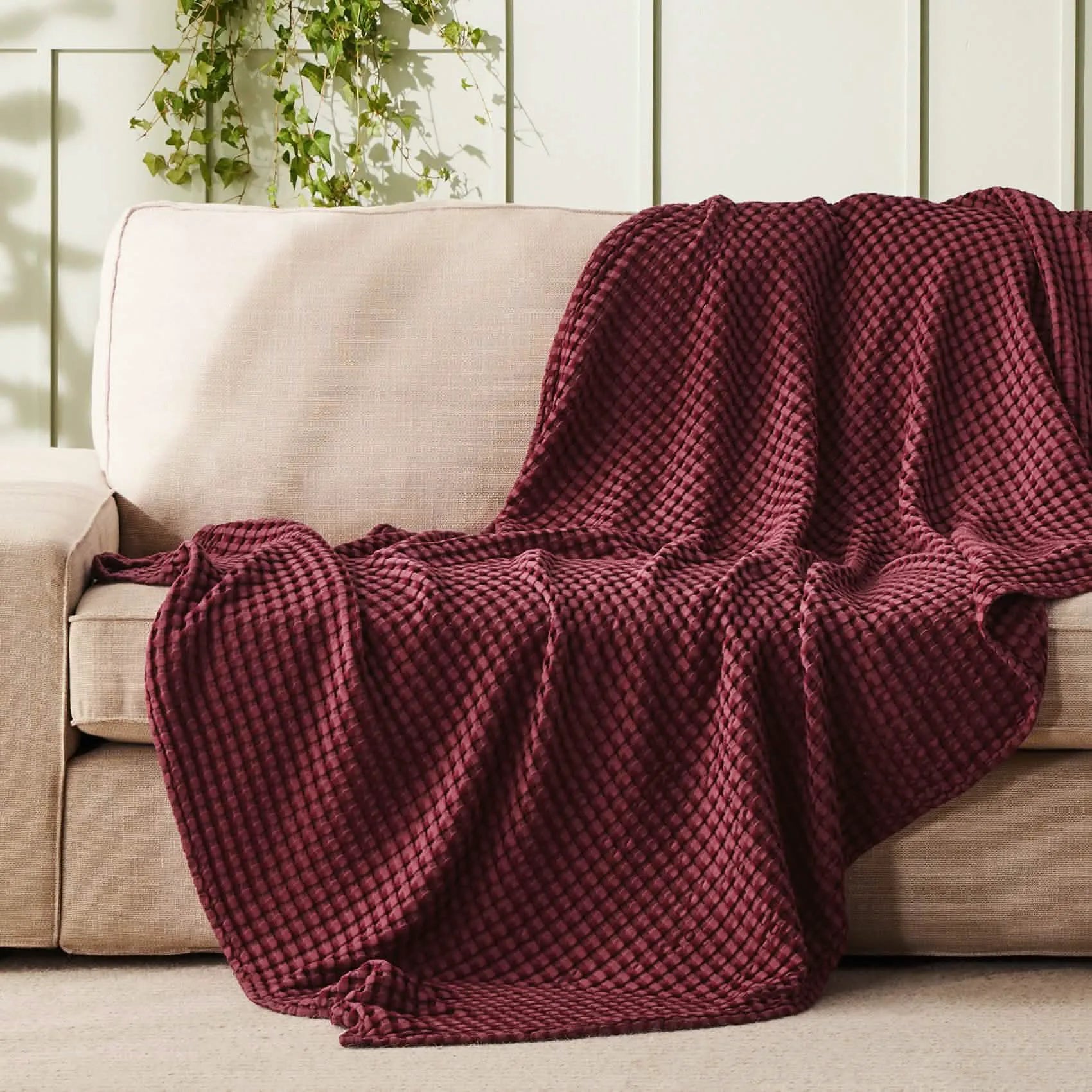Bamboo Rayon Waffle Blanket