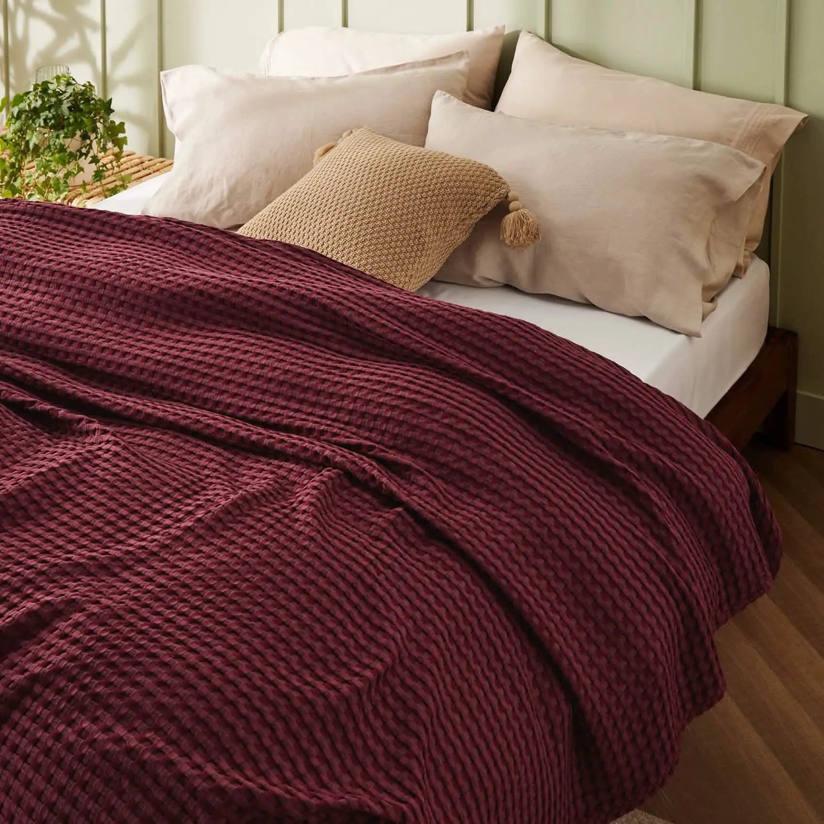 Bamboo Rayon Waffle Blanket