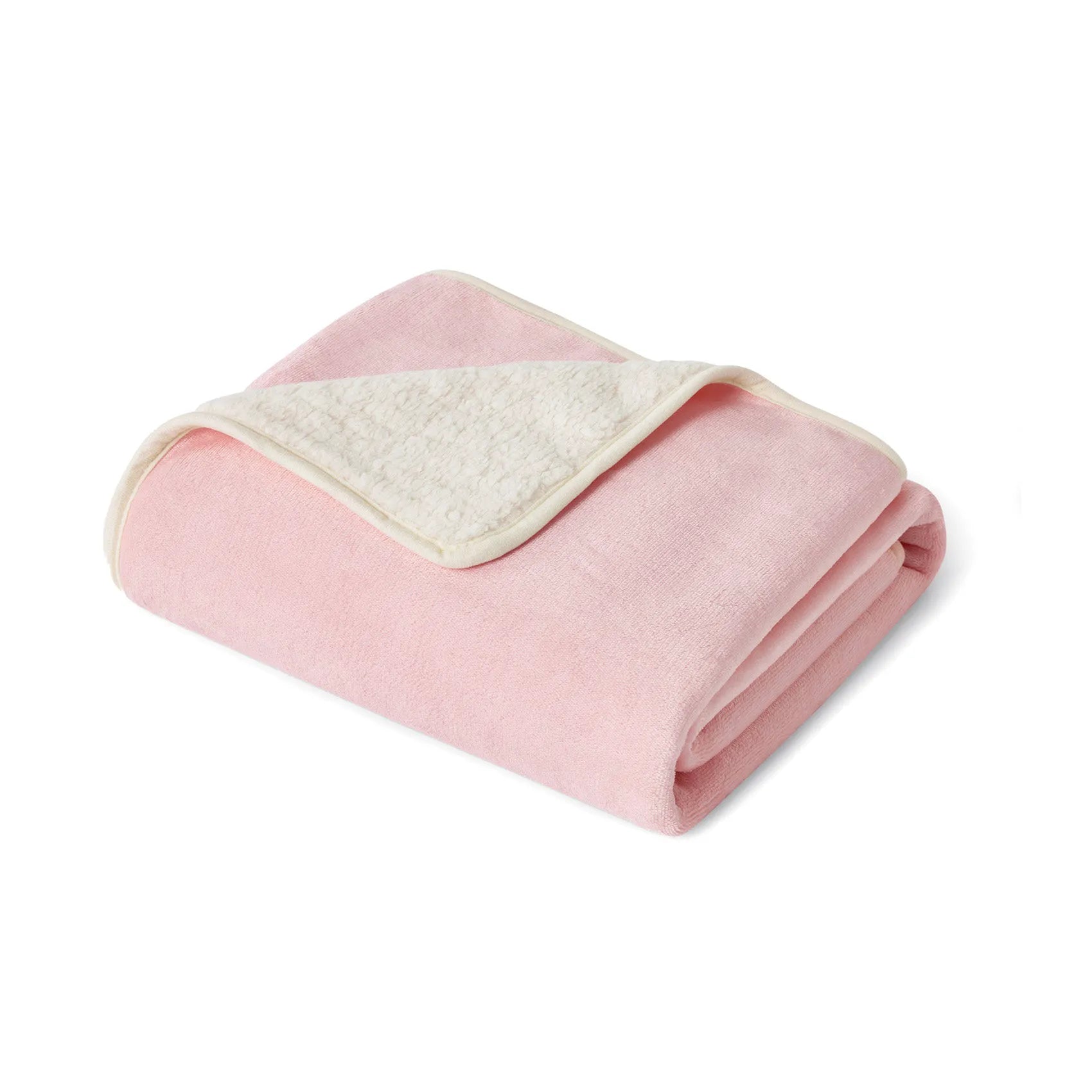 Reversible Sherpa & Microfiber Fleece Dog Blanket