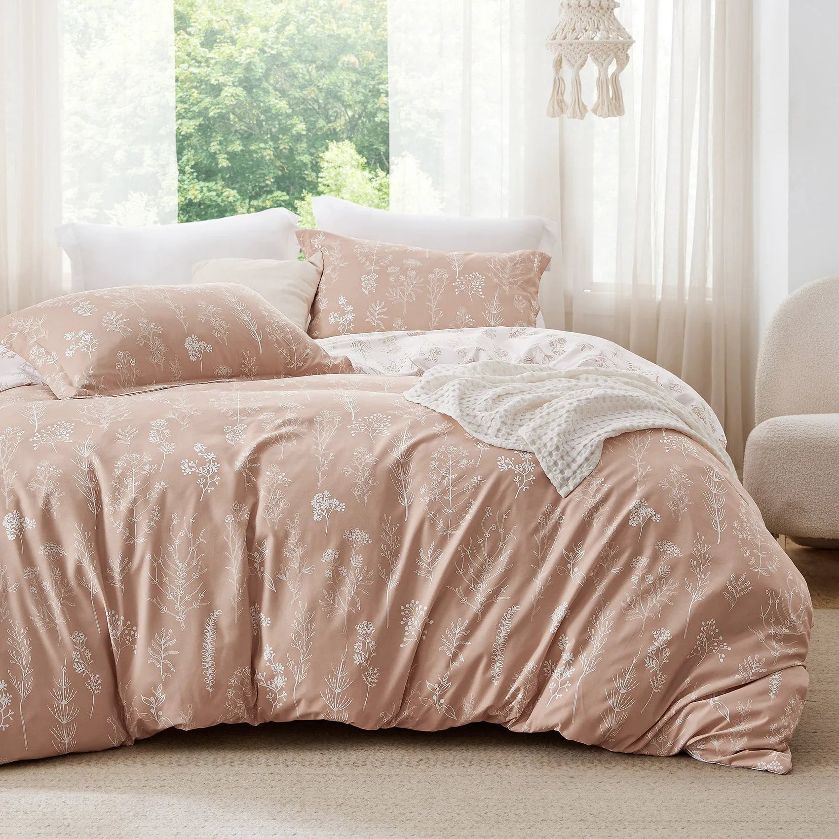 Reversible Floral Duvet Cover Set