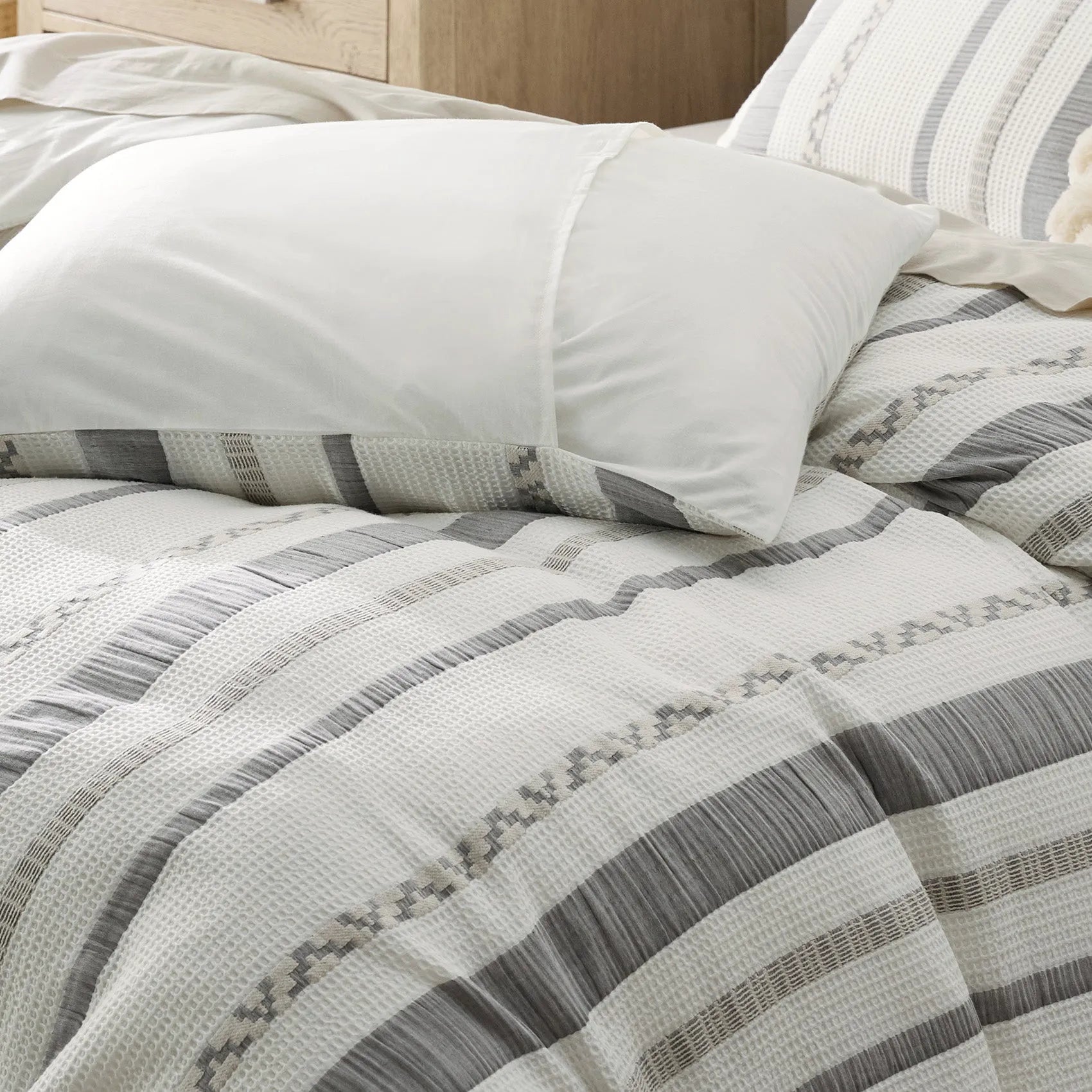 PureWoven™ Cotton Boho Waffle Weave Duvet Cover Set