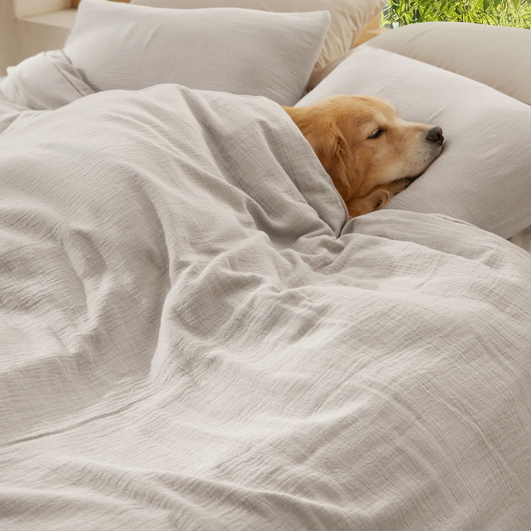 PureWoven™ Bamboo Cotton Muslin Duvet Cover Set