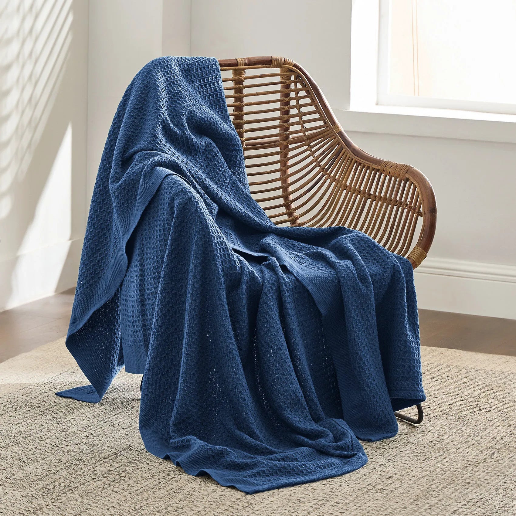 Cotton Waffle Weave Blanket