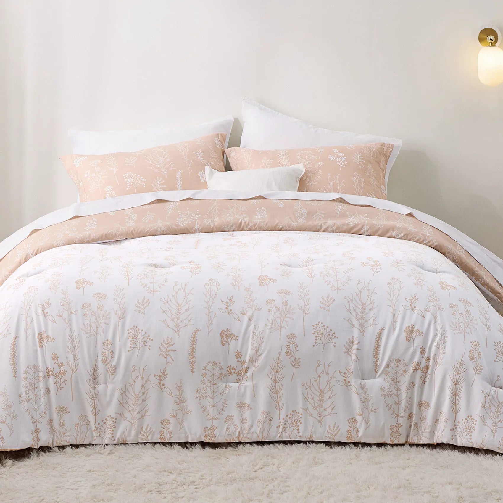 Reversible Floral Duvet Cover Set
