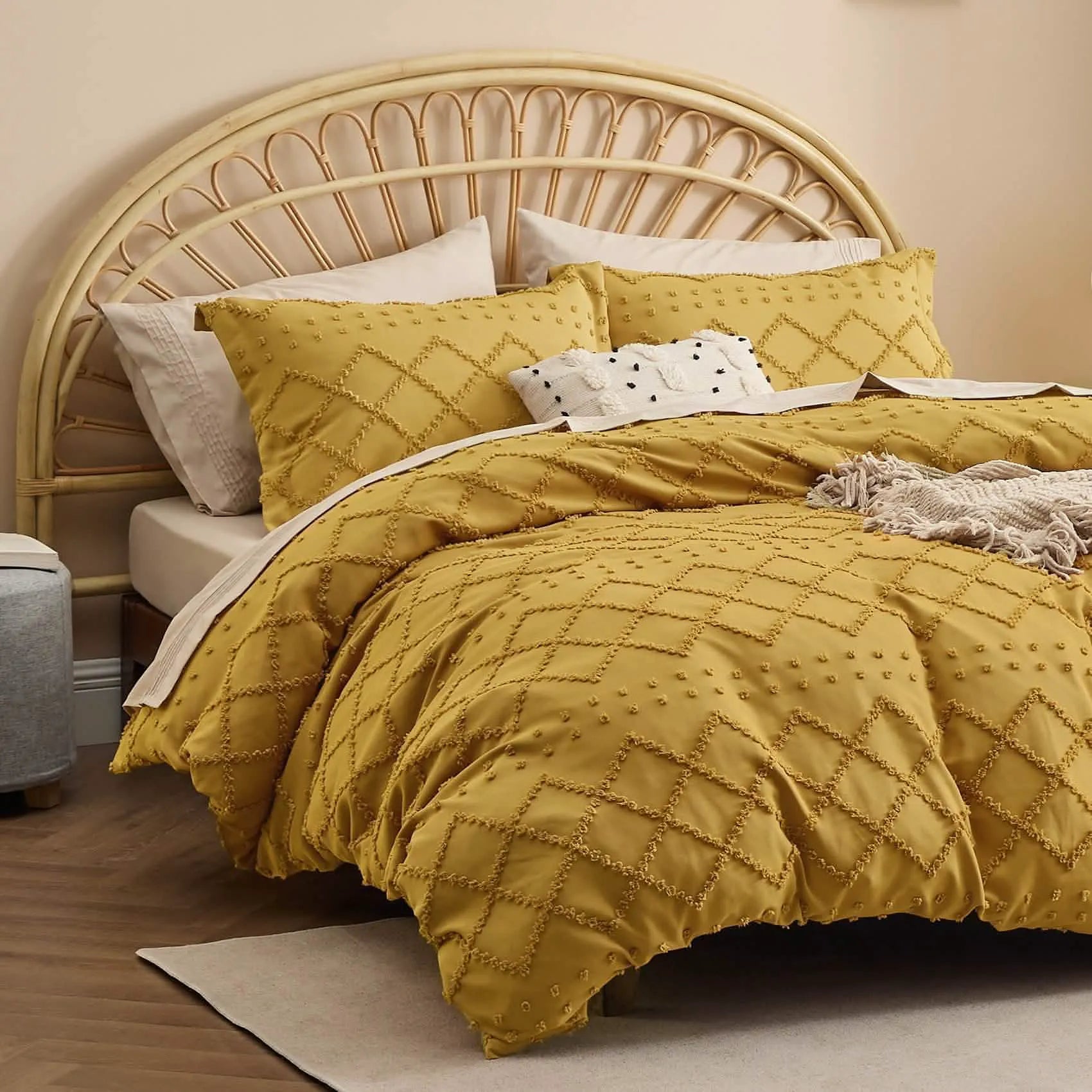 Boho Embroidery Duvet Cover Set