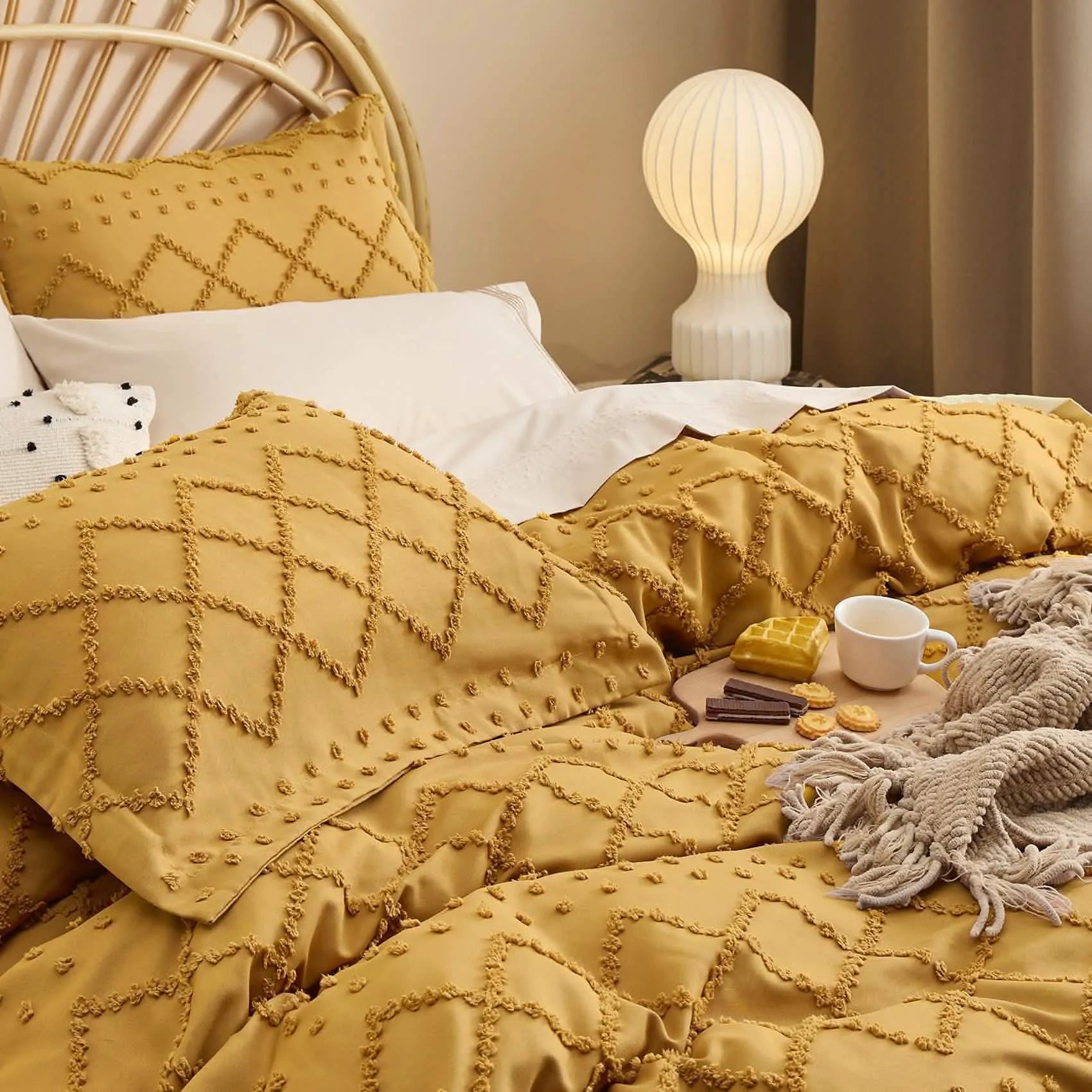 Boho Embroidery Duvet Cover Set