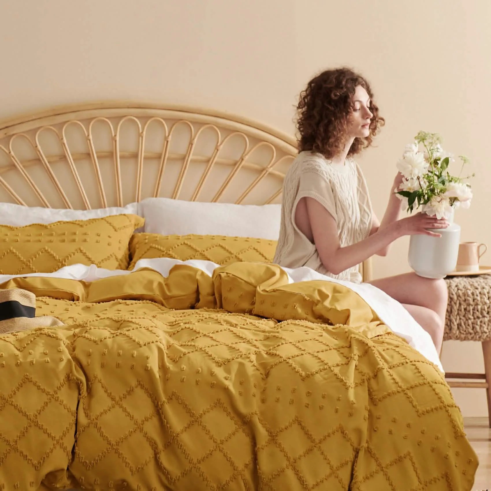 Boho Embroidery Duvet Cover Set
