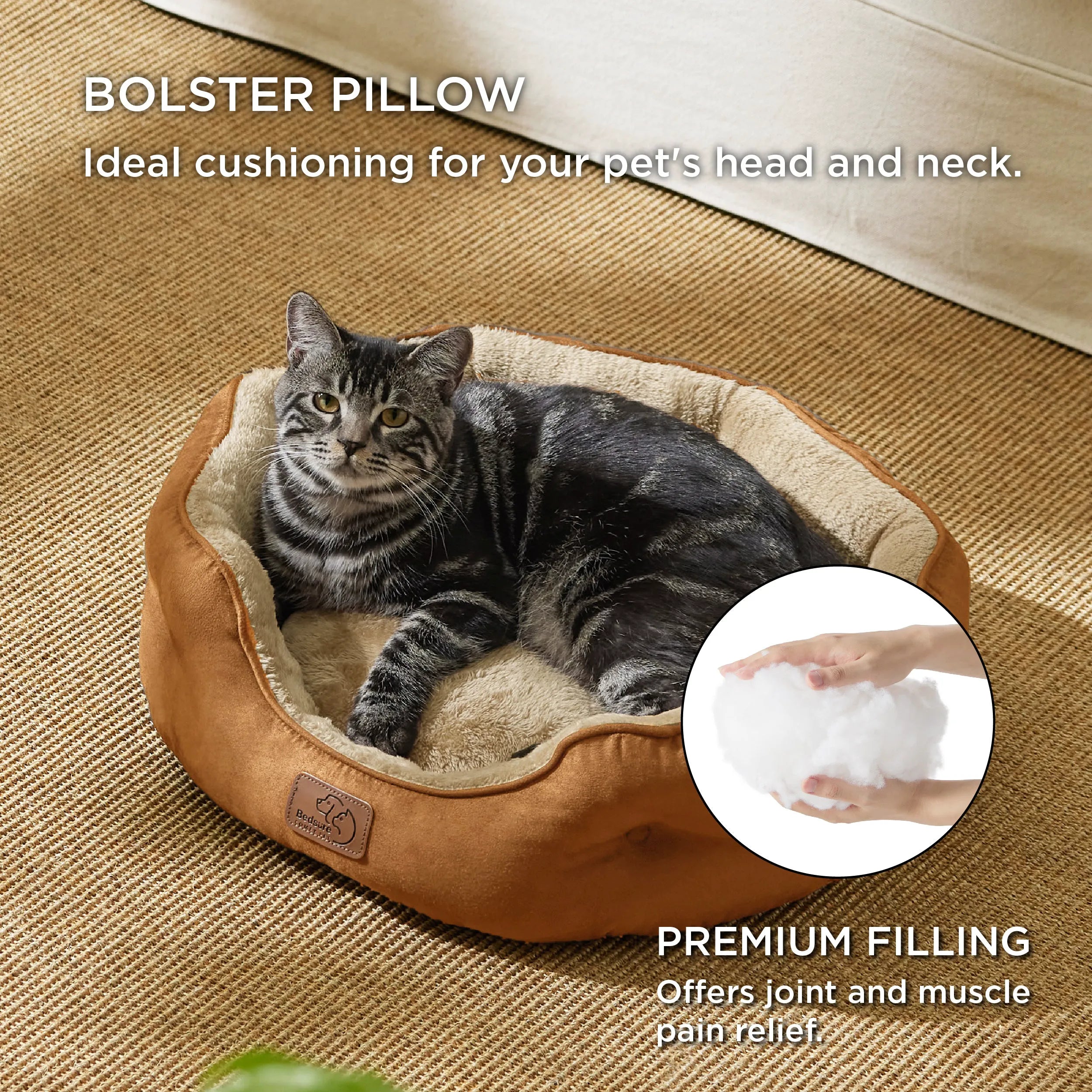 Round Solid Pet Bed
