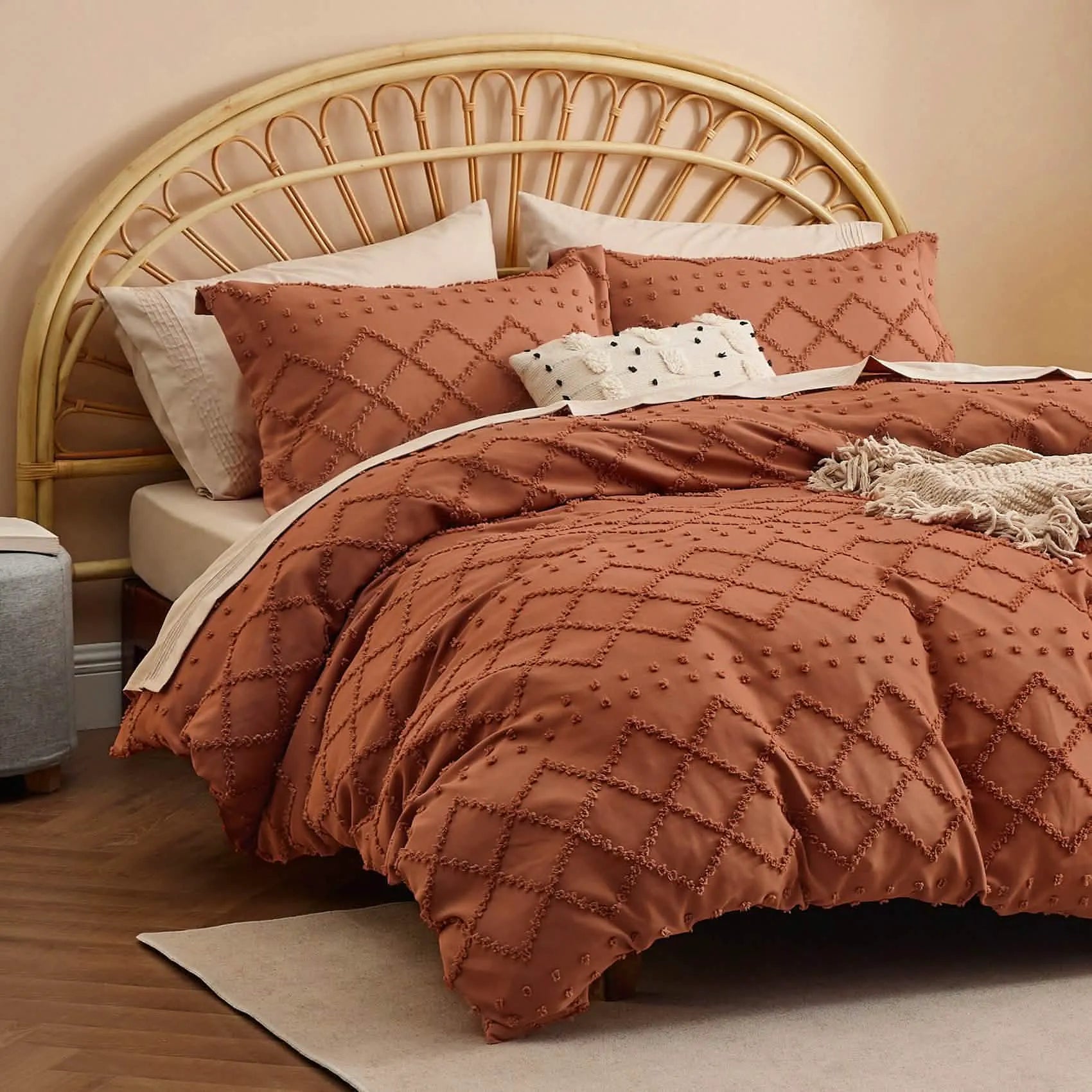 Boho Embroidery Duvet Cover Set