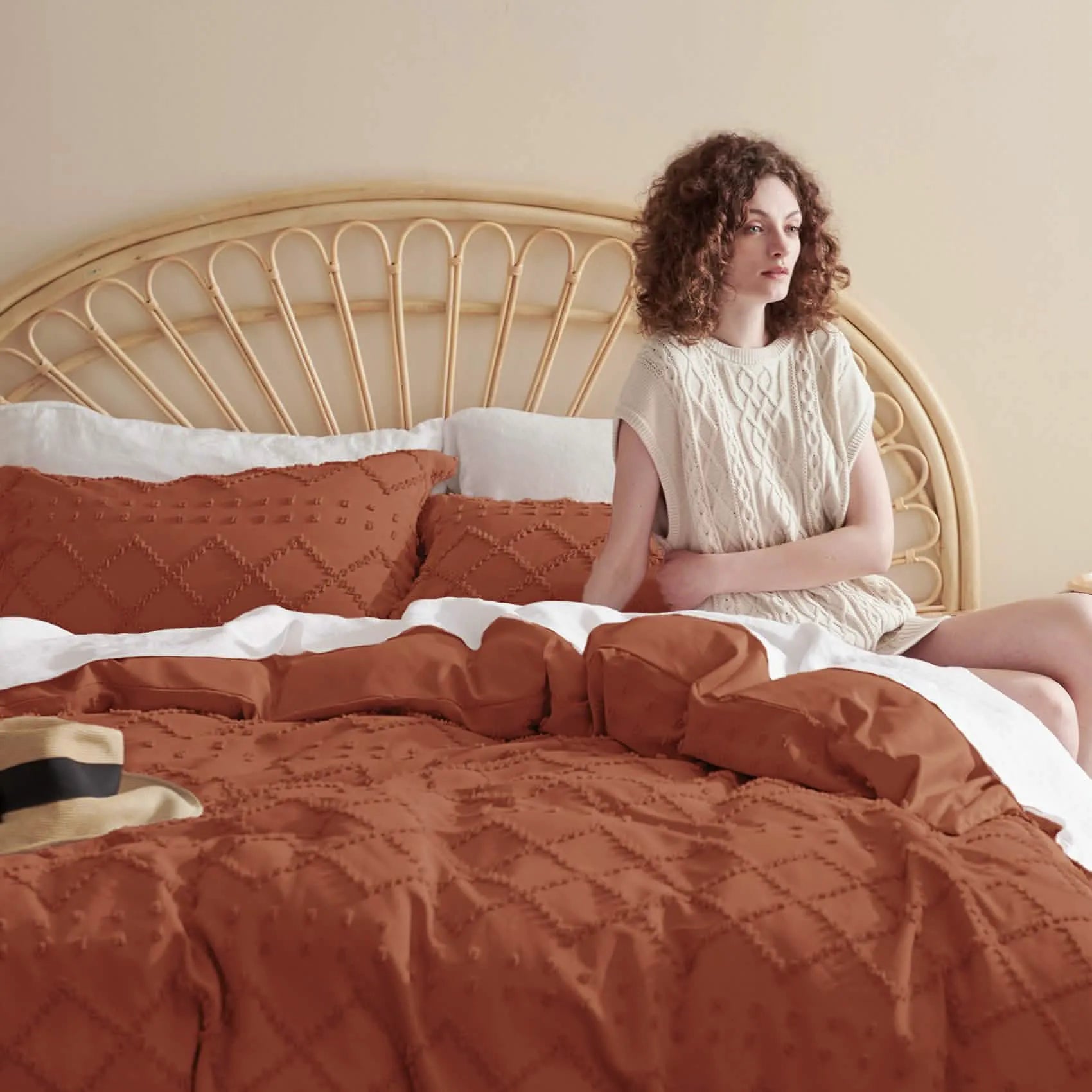 Boho Embroidery Duvet Cover Set