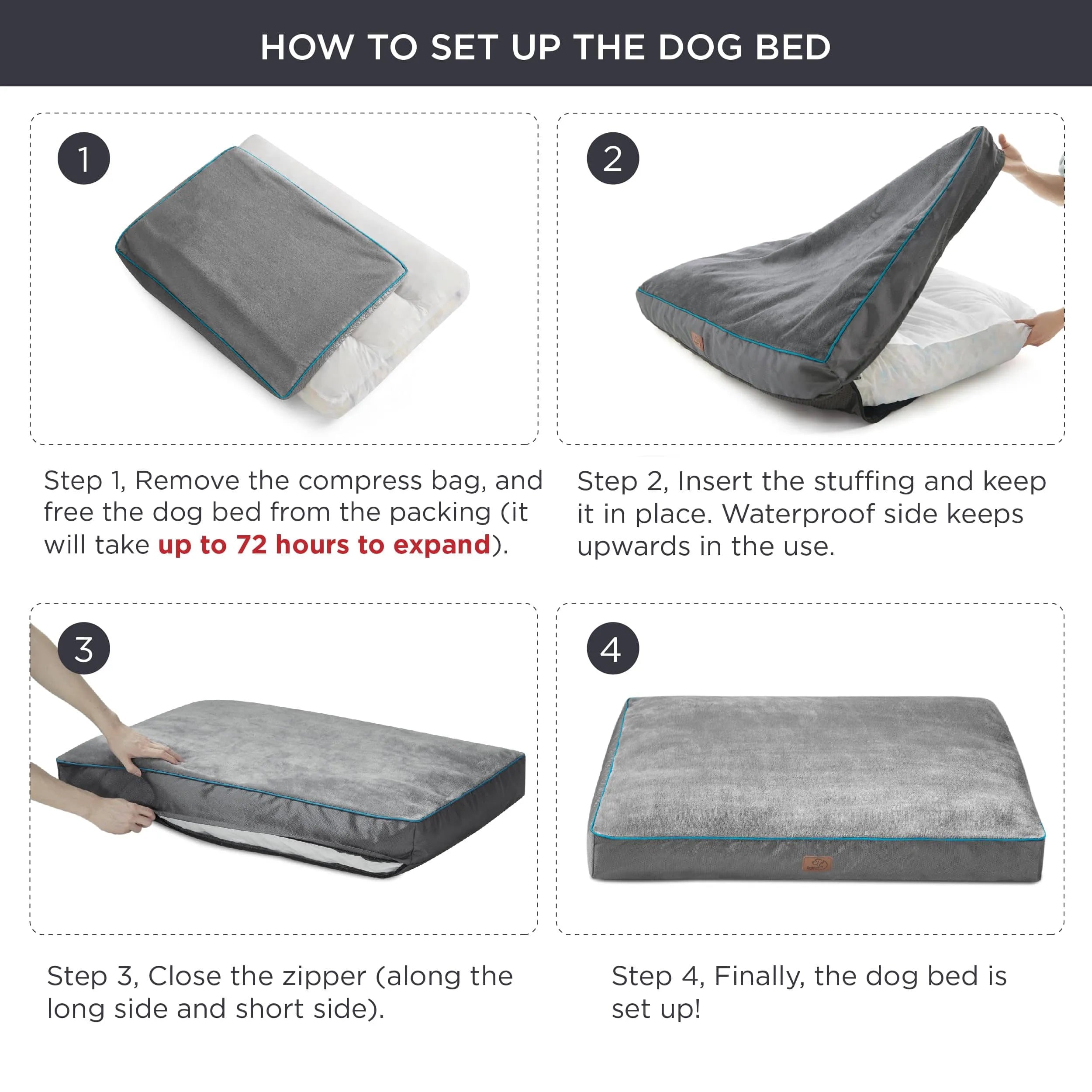 Luxury Waterproof Plush Dog Bed