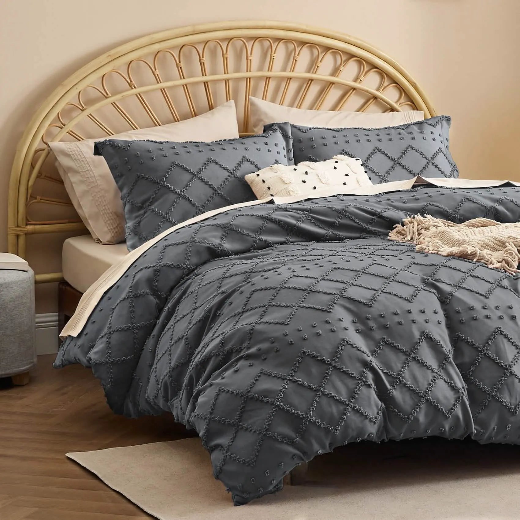 Boho Embroidery Duvet Cover Set