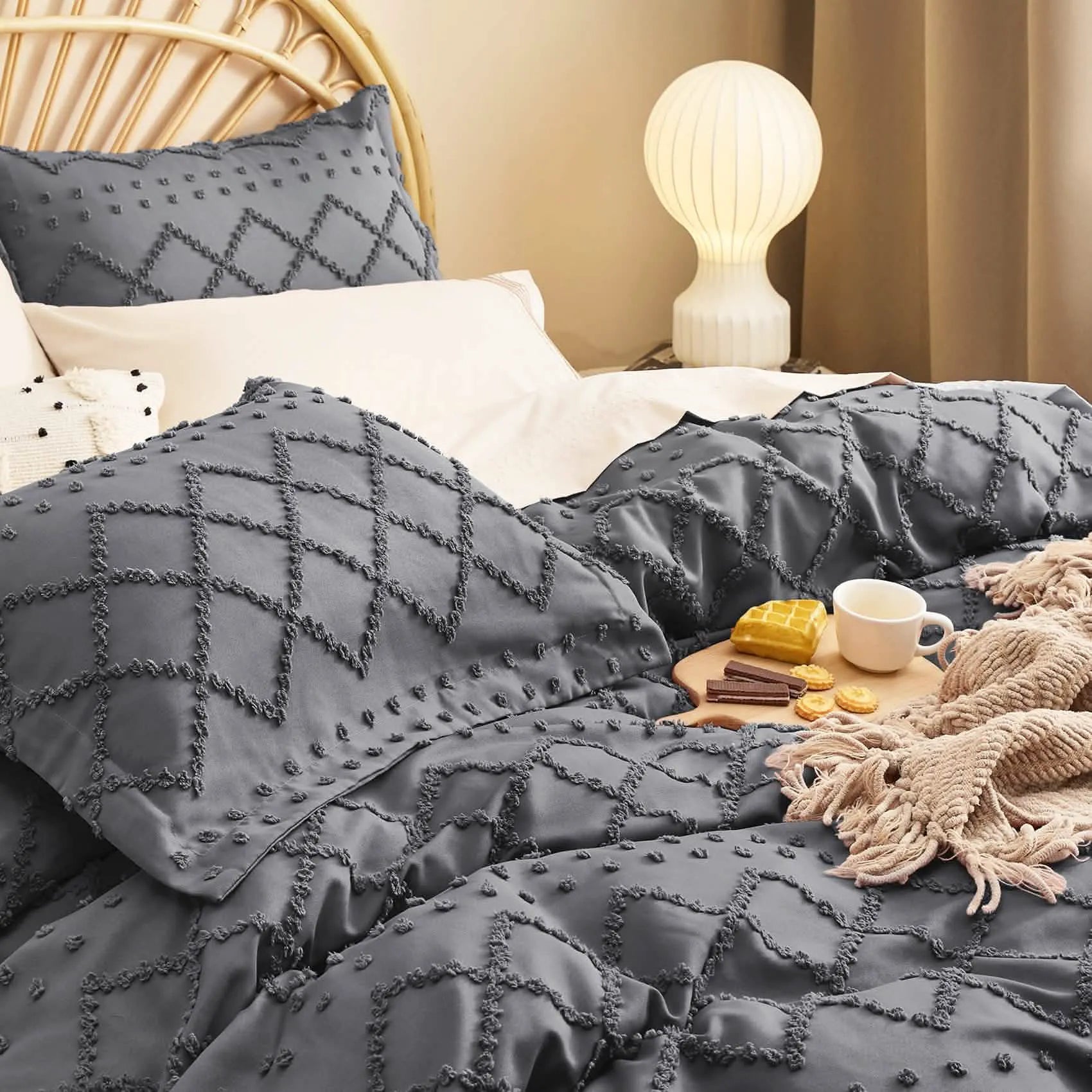 Boho Embroidery Duvet Cover Set