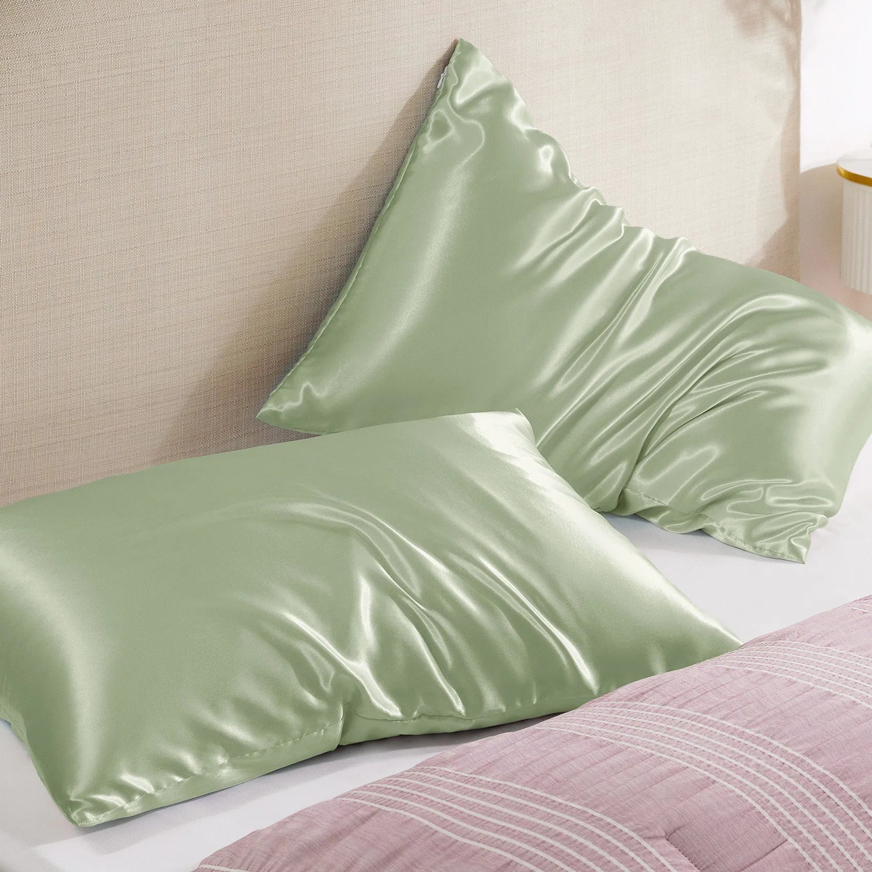 Luxurious Solid Satin Pillowcase