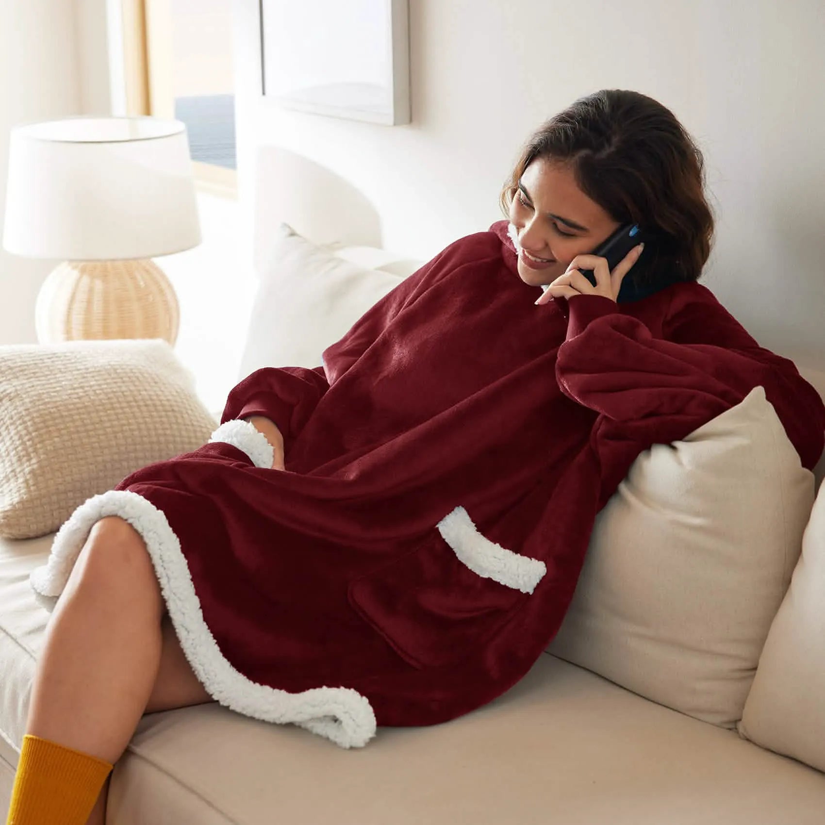 Sherpa Fleece Blanket Hoodie