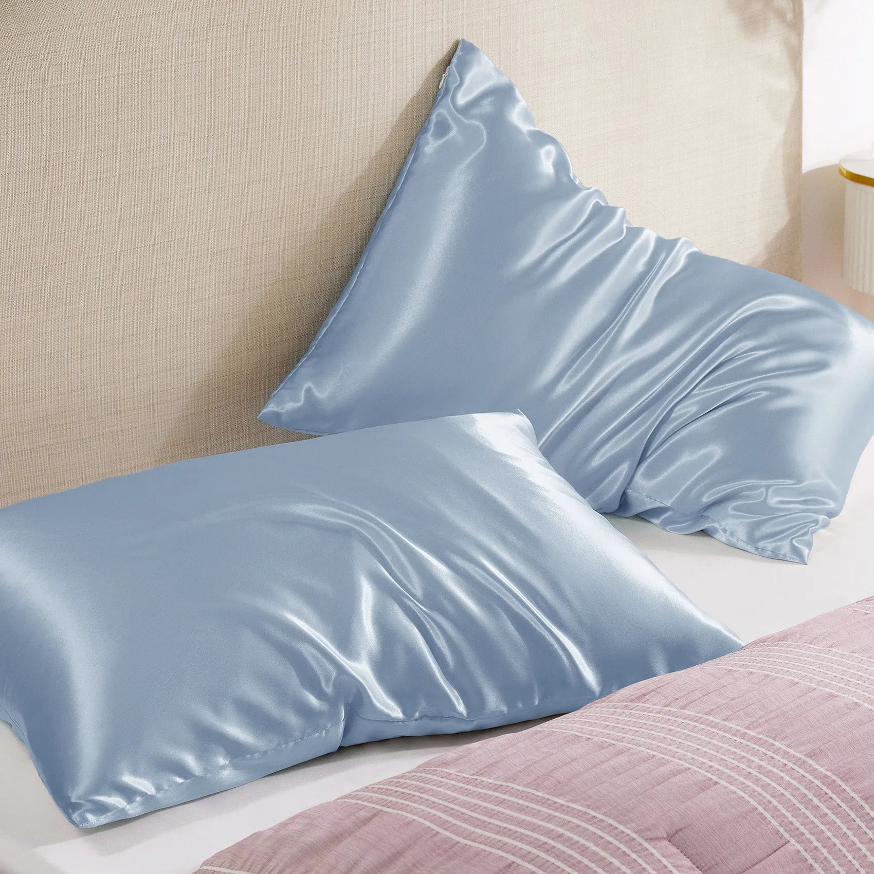 Luxurious Solid Satin Pillowcase