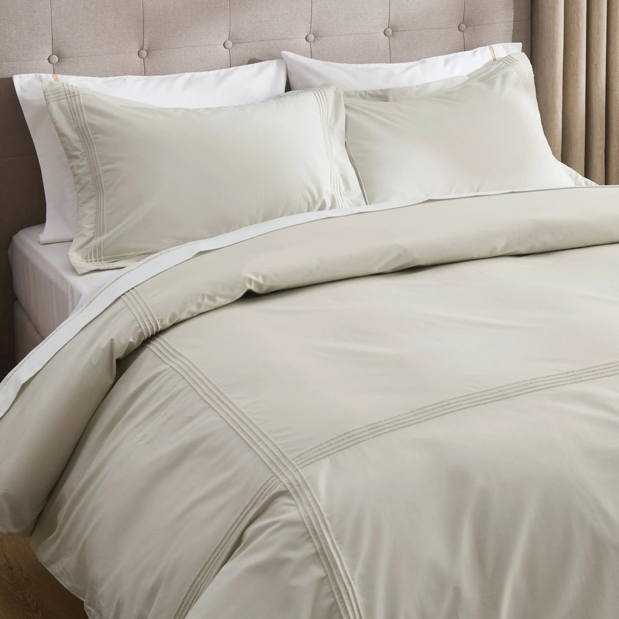 PureWoven™ Cotton Embroidered Hotel Duvet Cover Set