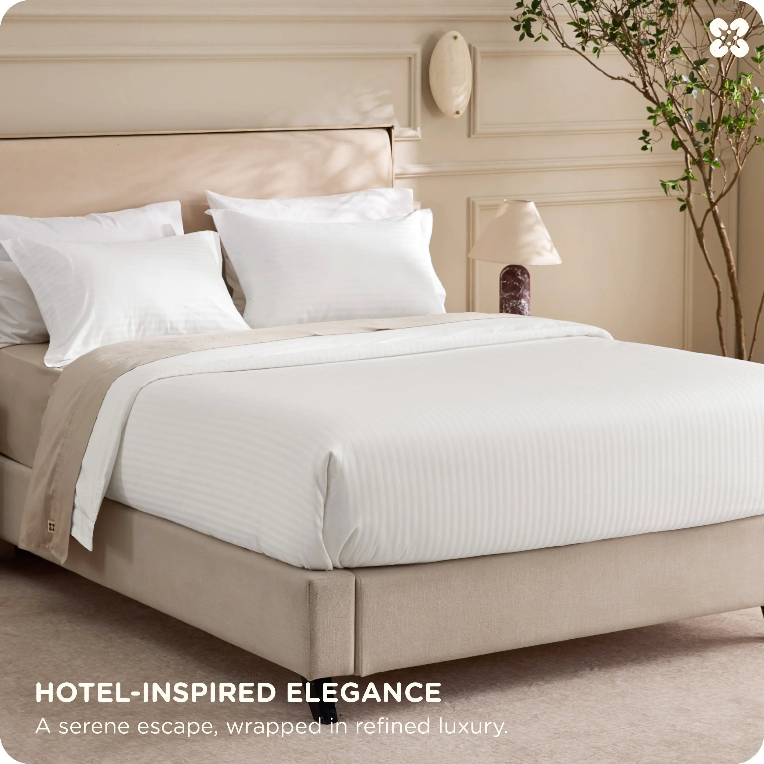 PureWoven™ Cotton Embroidered Hotel Duvet Cover Set