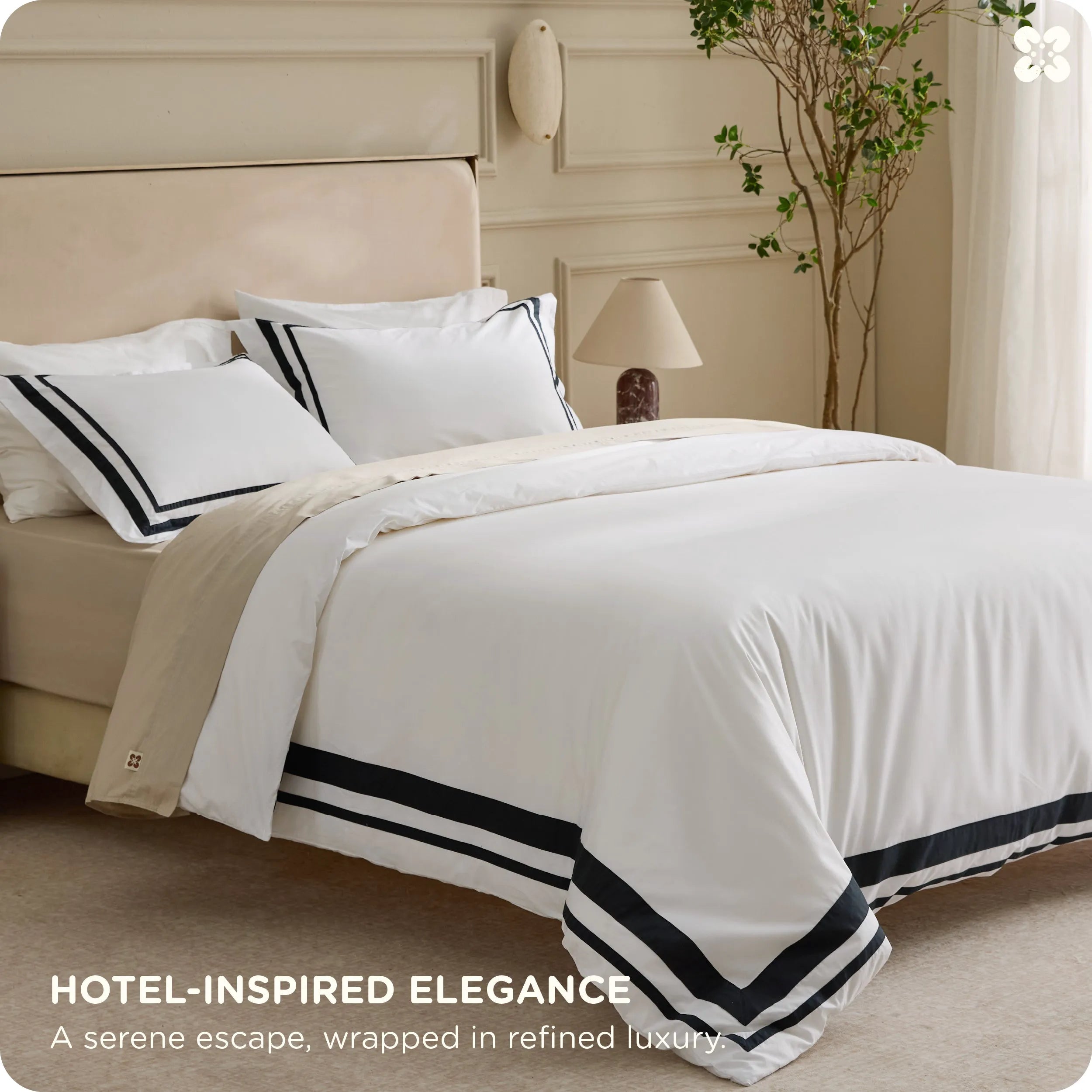 PureWoven™ Cotton Embroidered Hotel Duvet Cover Set